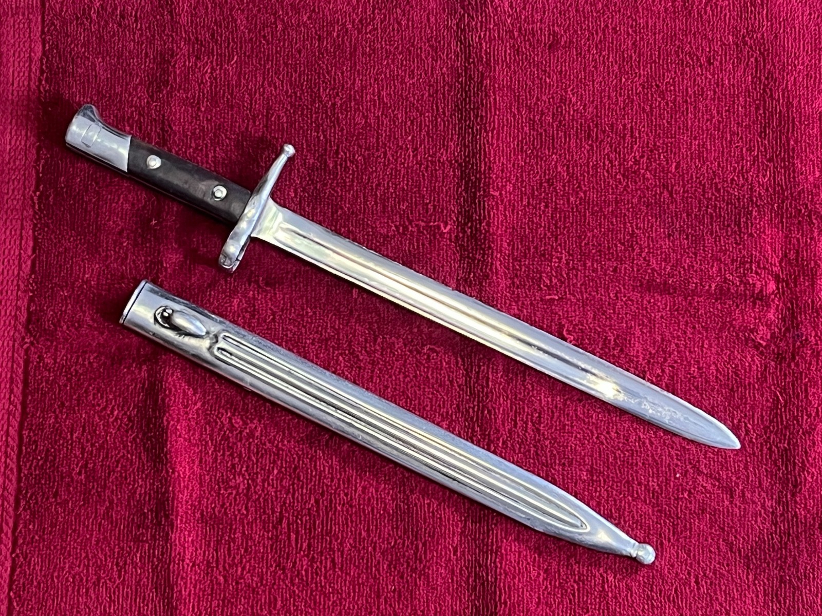 WWI ITALIAN M70/15 VETTERLI BAYONET ON M91 PATTERN