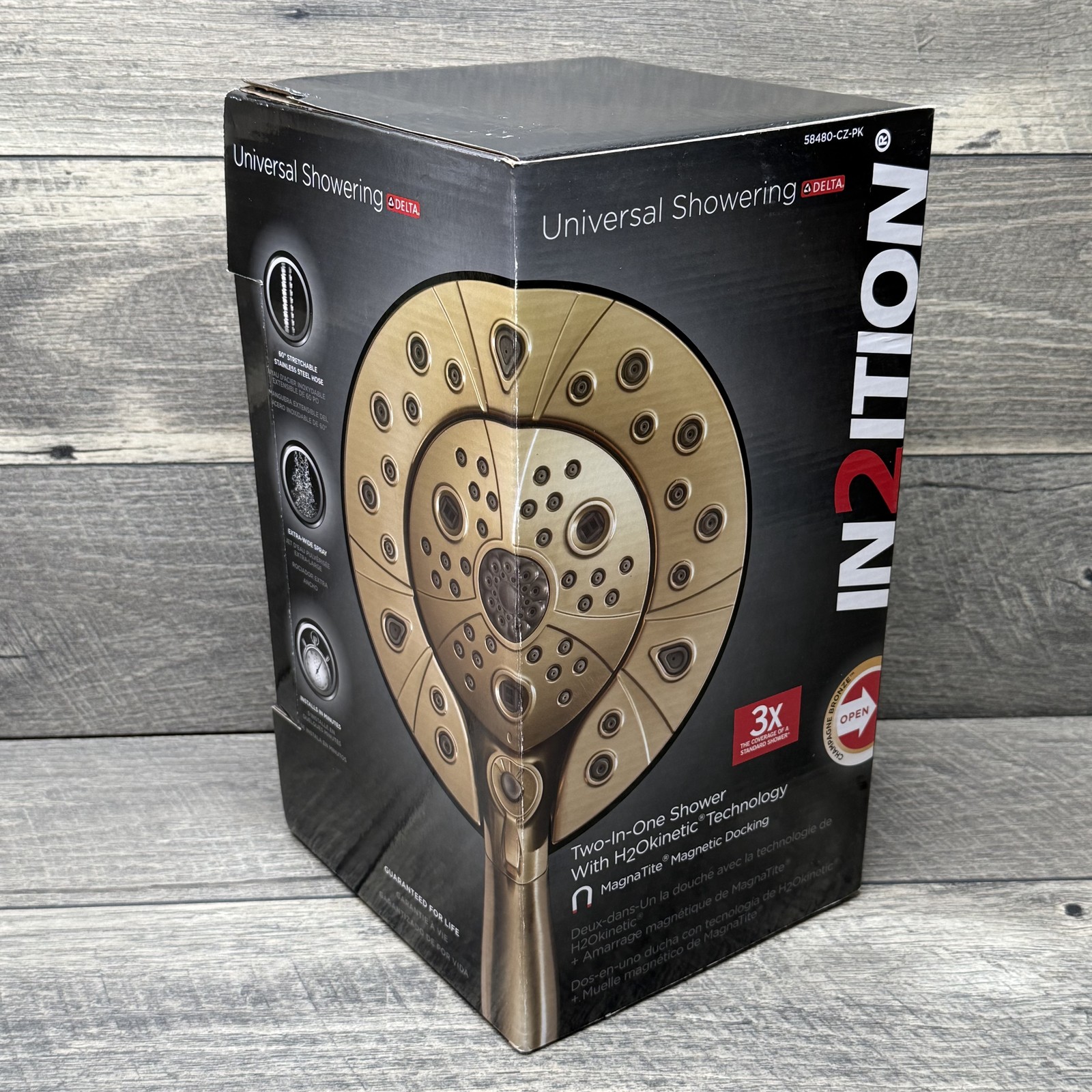 Delta 58480-CZ-PK In2ition 2-in-1 Shower Head Handheld Champagne Bronze NEW