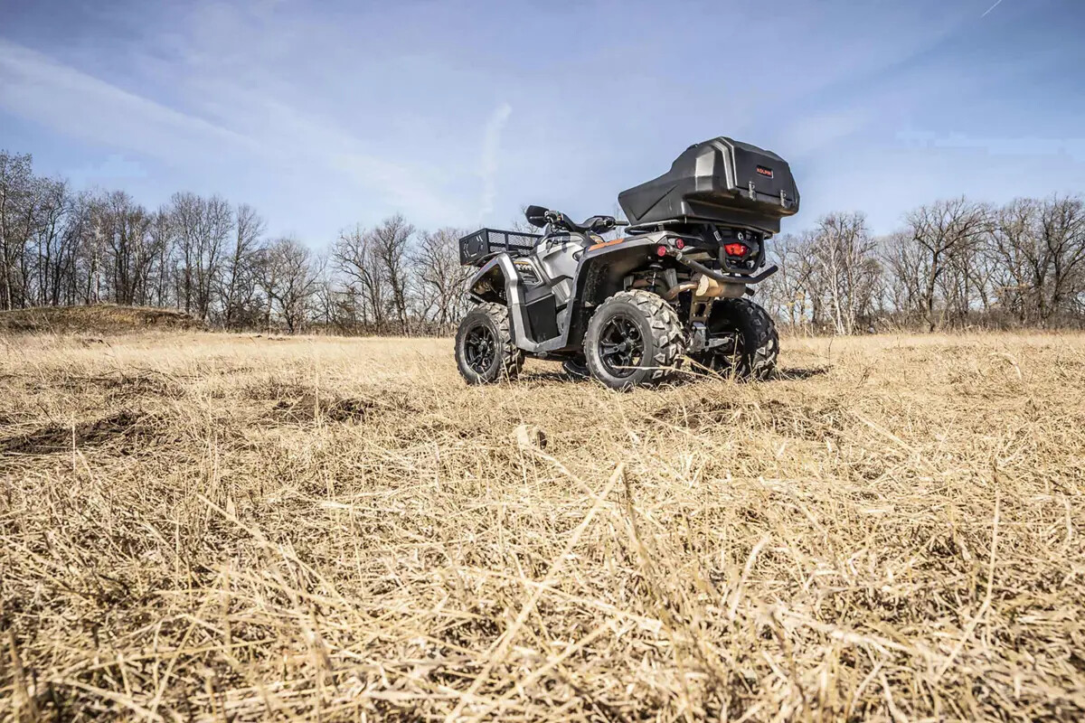 Kolpin ATV Rear Passenger Seat Cargo Storage Helmet Trunk Box Luggage Lounger