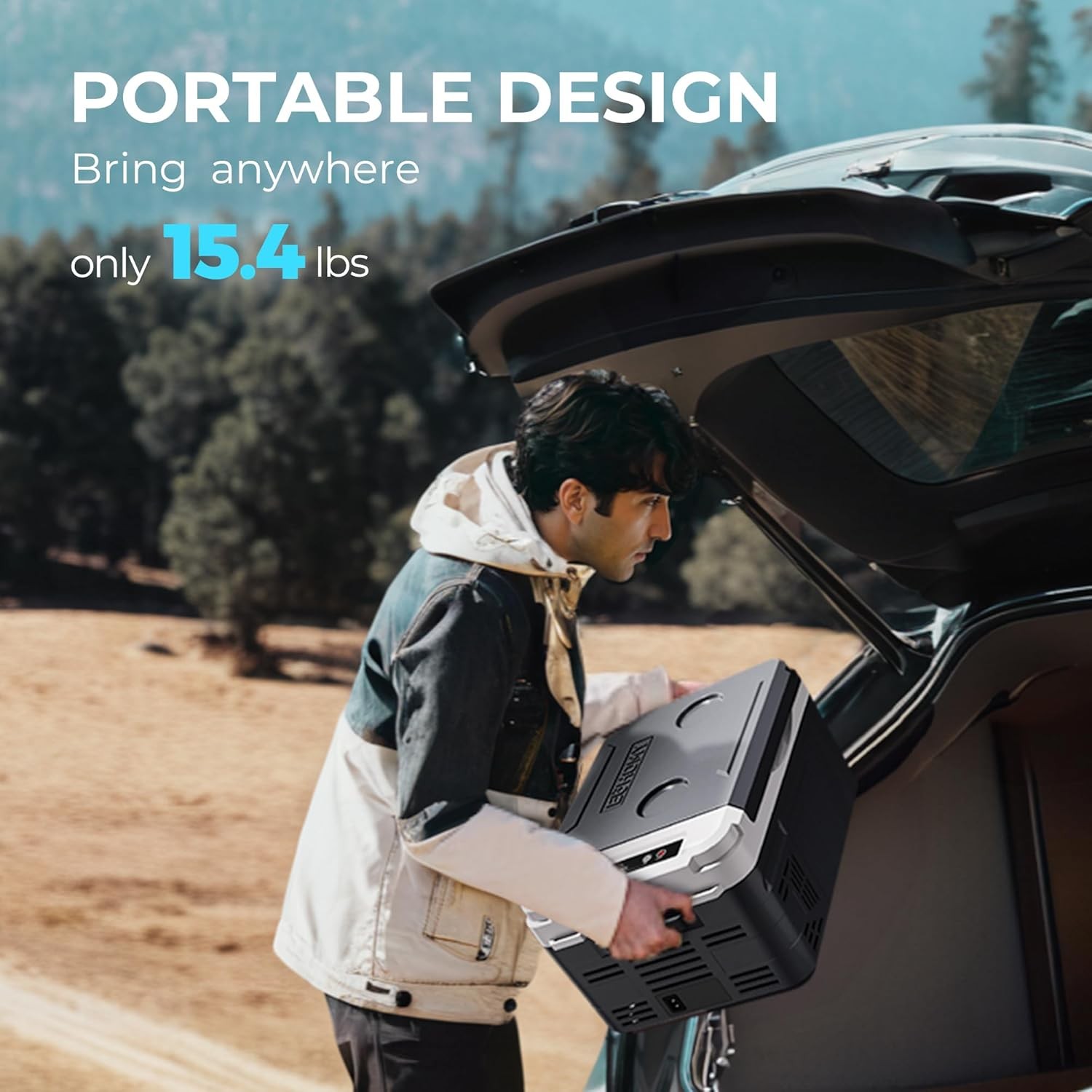 12V Car Refrigerator Freezer Portable Compressor Cooler APP Control for Camping