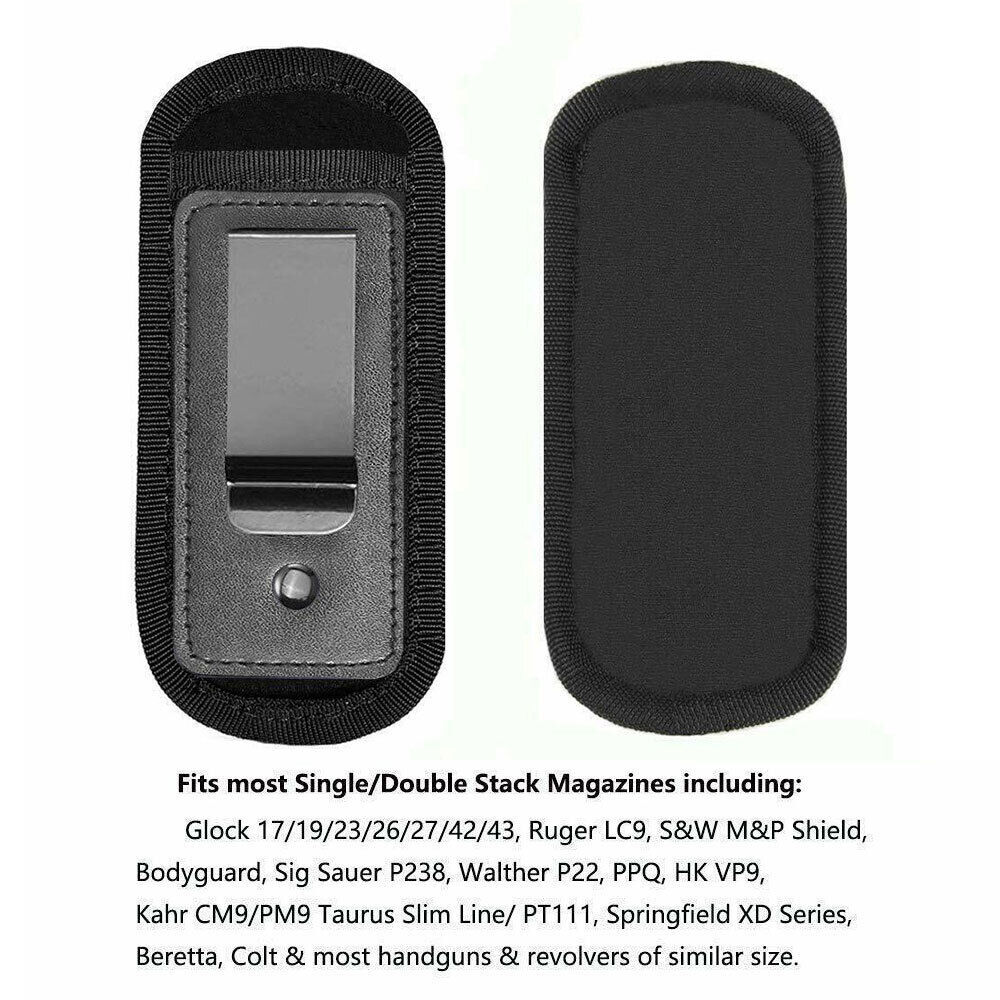 3 Pack Tactical IWB Magazine Pouch for .40 .45 .22 9mm Pistol Mag Holder Holster