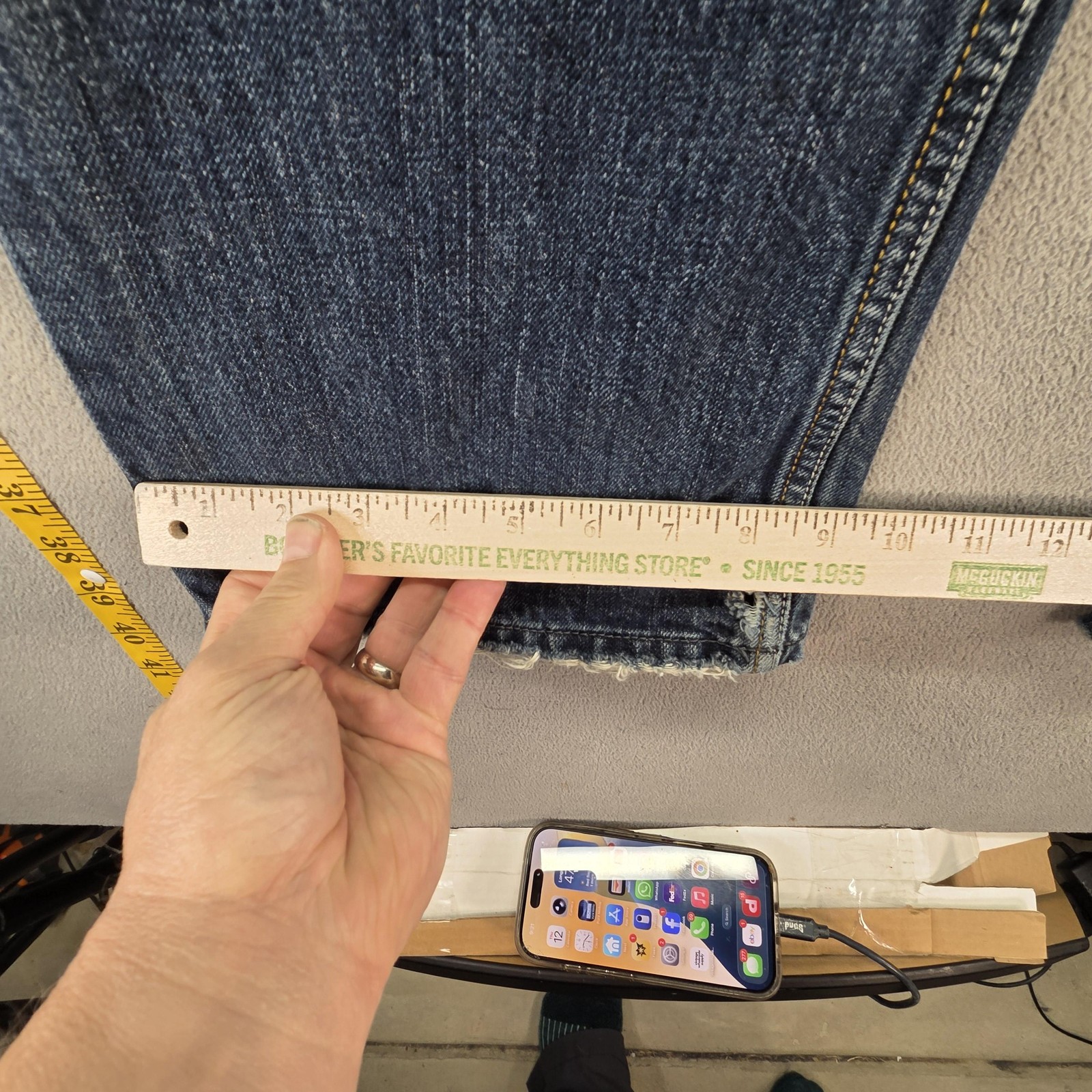 Diesel Zathan Jeans Mens 30x32 Blue Bootcut Made Italy 0071S