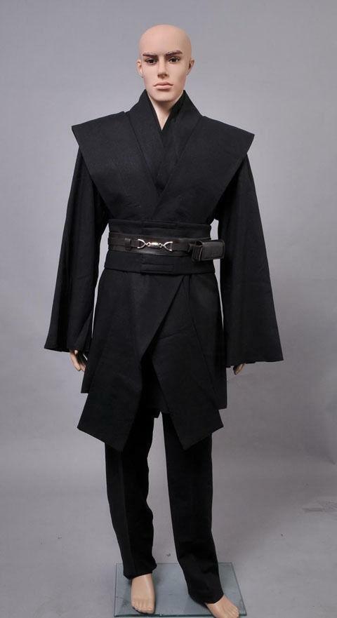 Dark Jedi Sith Darth Vader Black Costume Robe Cosplay Halloween