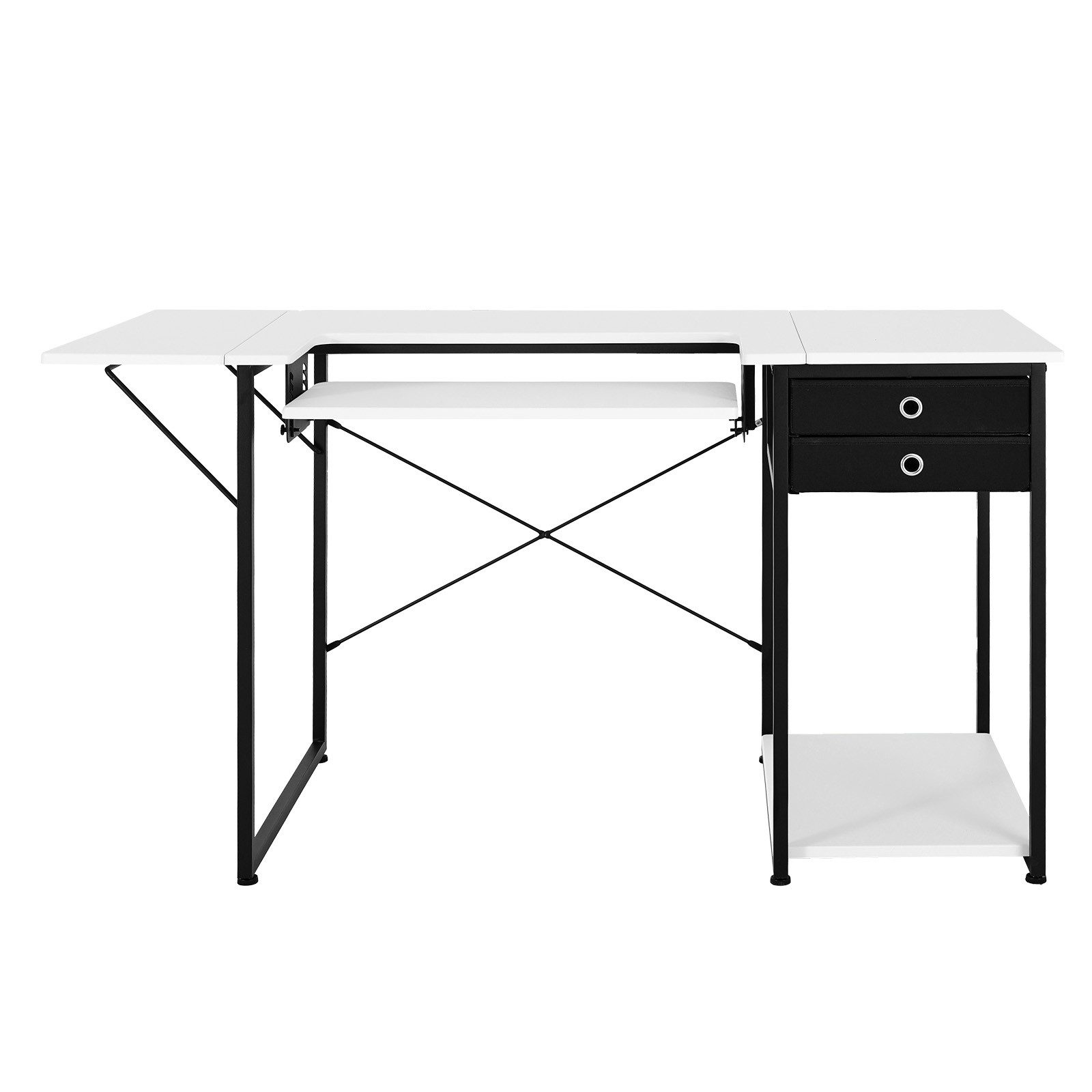 VEVOR Sewing Table Multipurpose Sewing Machine Table with Drawers Foldable Shelf