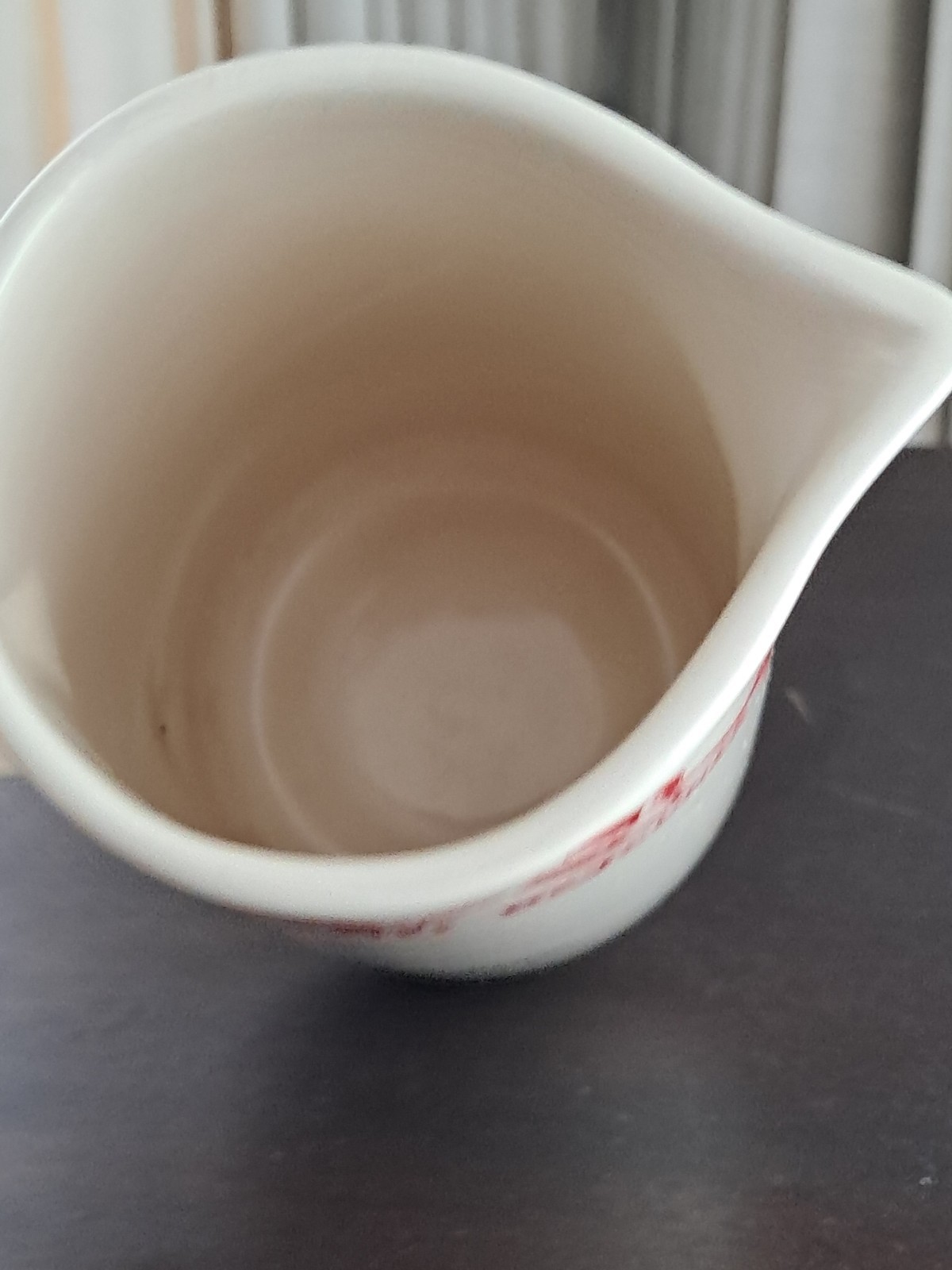 Ceramic Le Comptoir De Famille Red White France Pitcher Le Petit Dejeuner