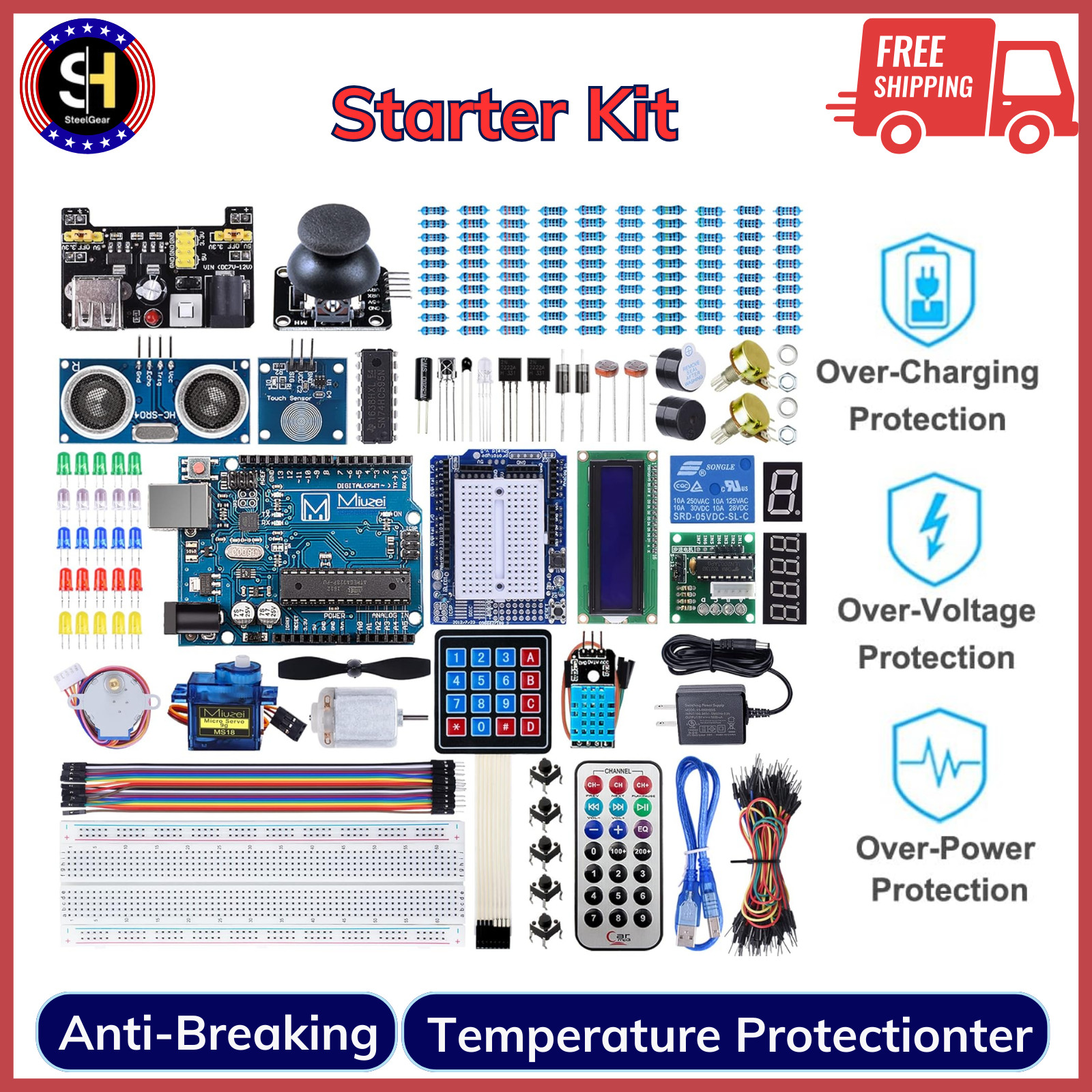 Complete Arduino Starter Kit: Microcontroller, Modules & Tutorials For Beginners