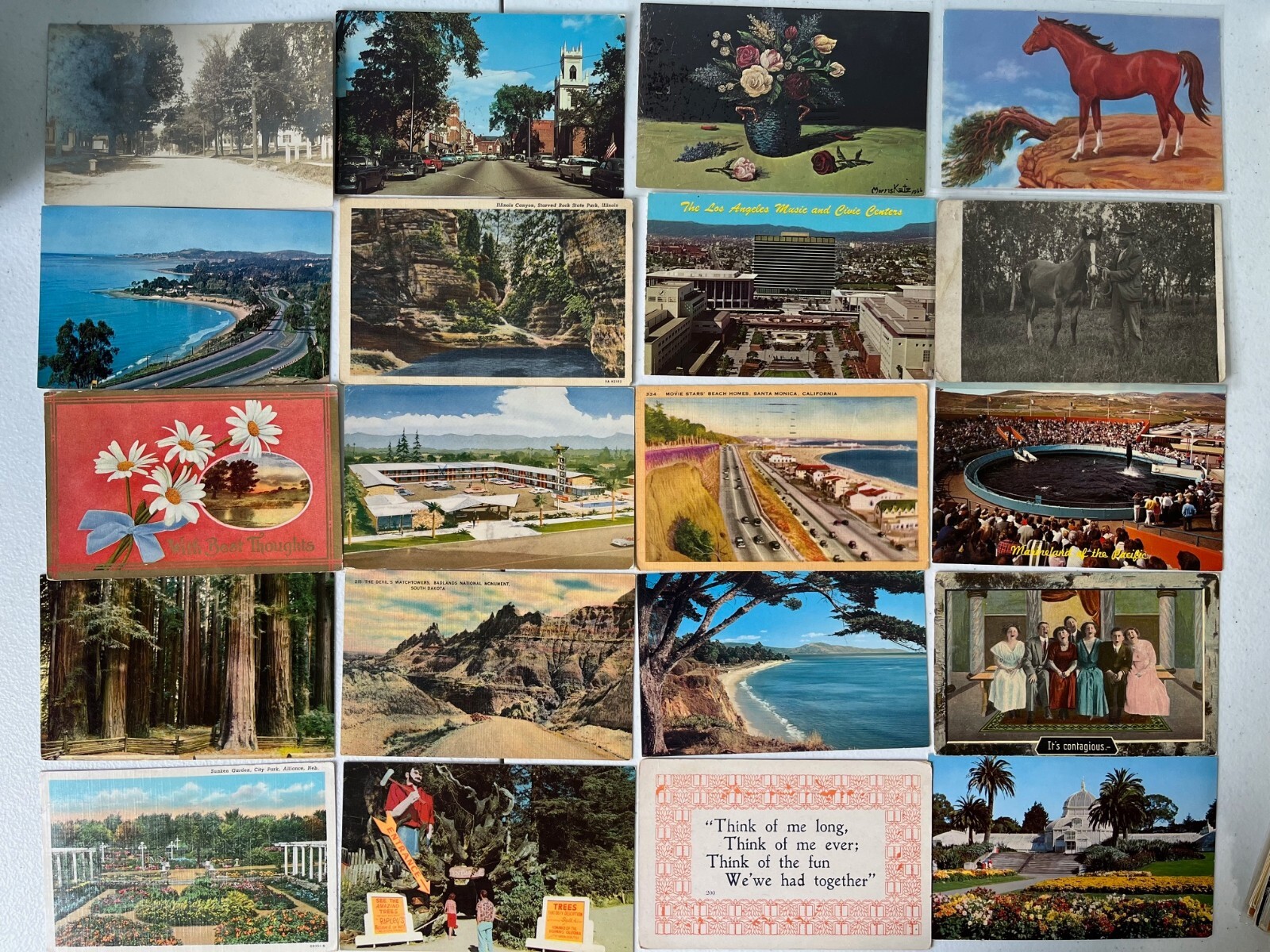 500+ Vintage Postcard Lot - c1900's - 1970's Collection Views, Holidays, RPPCs