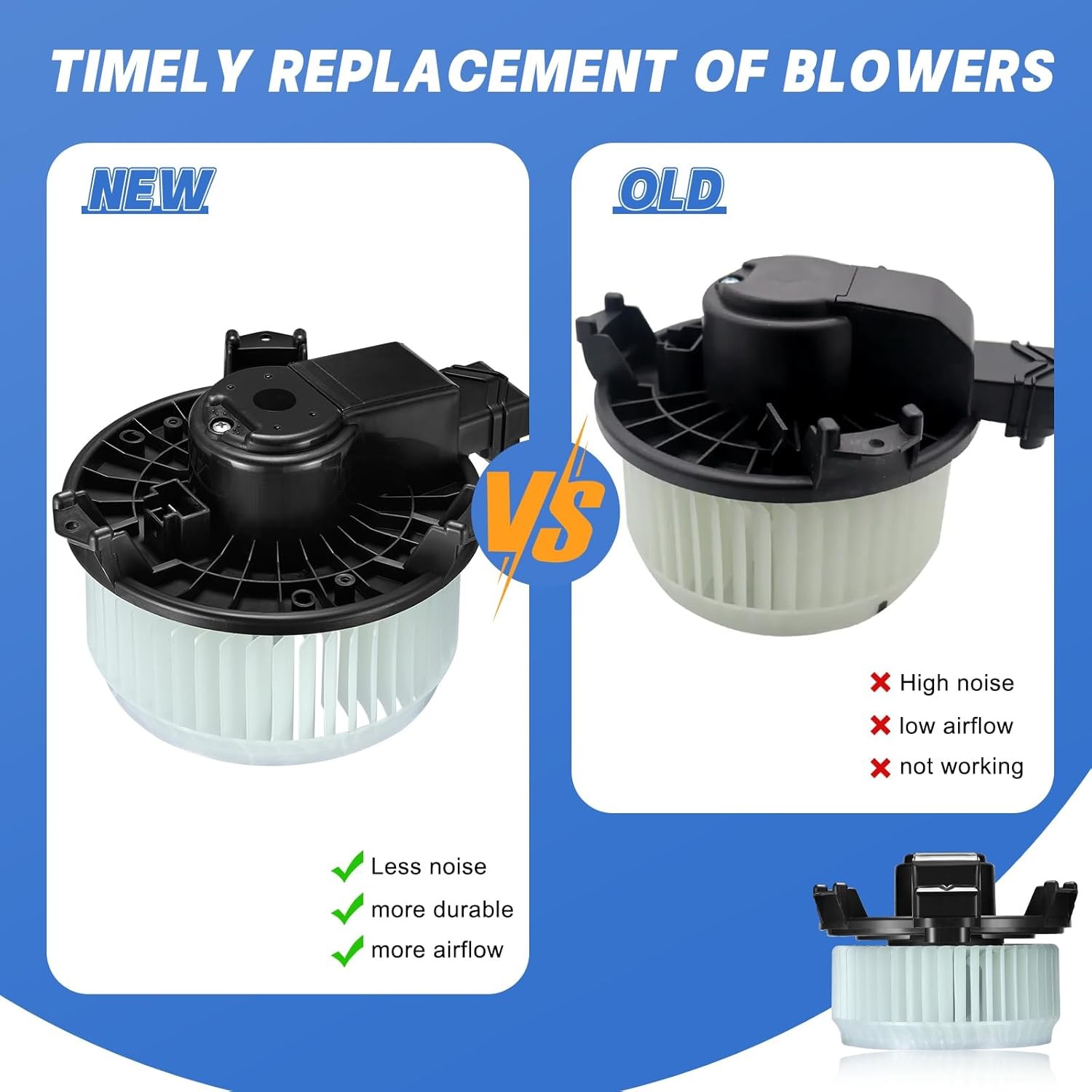 700203 A/C Heater Blower Motor for 2009-2017 Honda Odyssey Pilot 3.5L V6