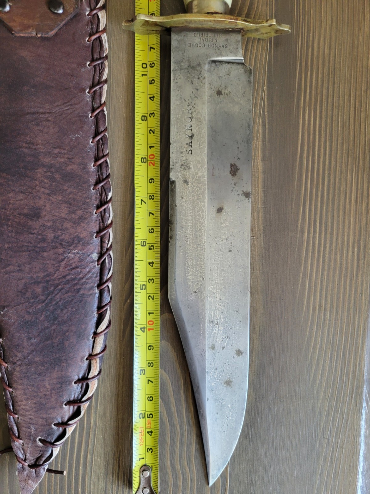 Post Civil War Eagle Head Bowie Knife with Custom Sheath