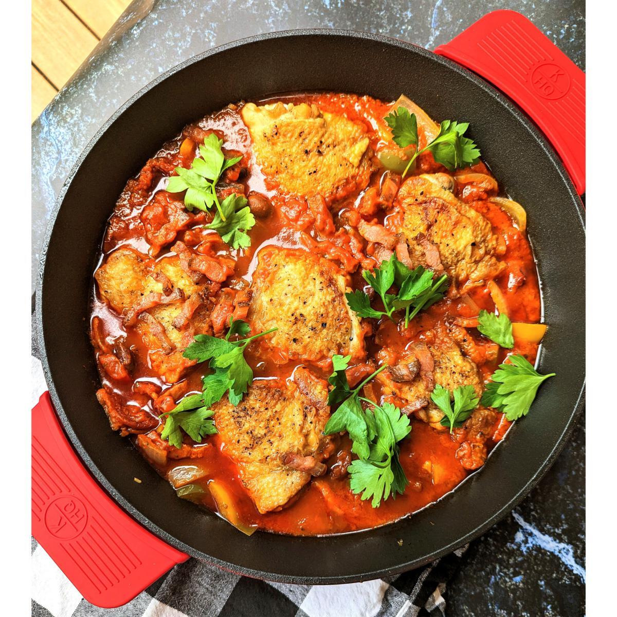 Kitchen HQ 4.5-Quart Cast Iron Nonstick Braiser Open Box