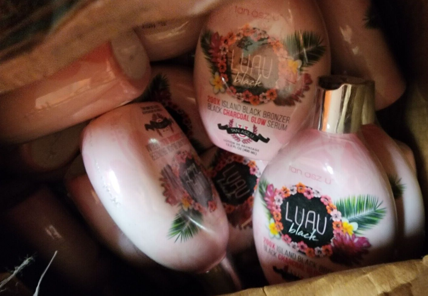 Lot of 5 Indoor Tanning Bed Lotion - Damaged Bottles - SALON DIRECT