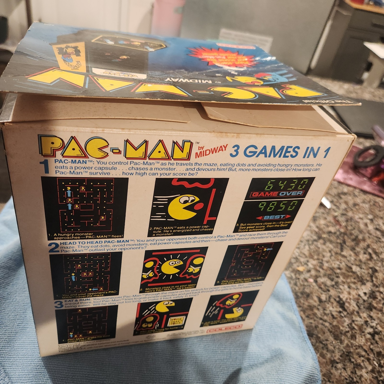 Vintage Pac-Man Mini-Arcade (Midway, Coleco) + box, manual, warranty card; Works