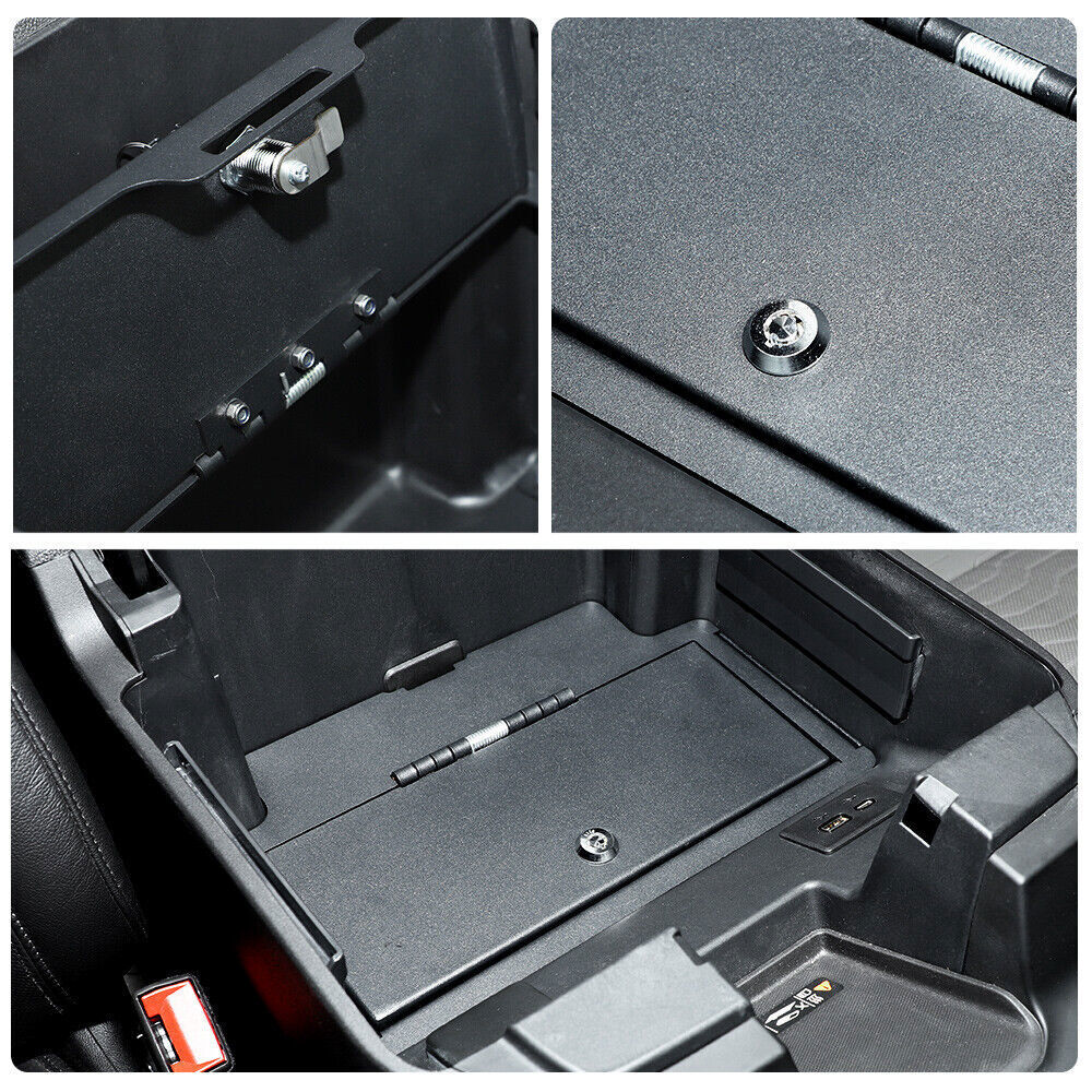 Center Console Vault Safe Box Key Lock Fit For Chevy Silverado GMC Sierra 2022+