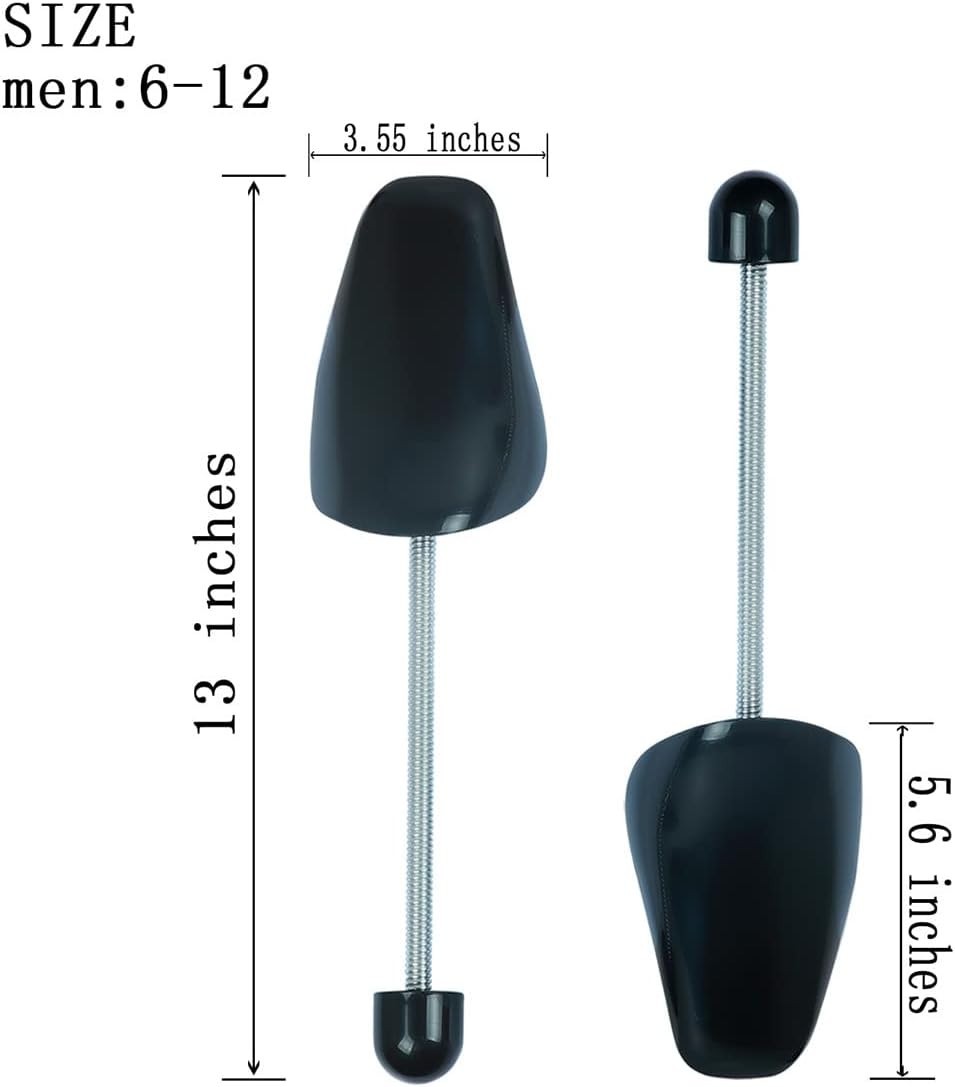 10 Pairs Plastic Shoe Trees for Men (Black)