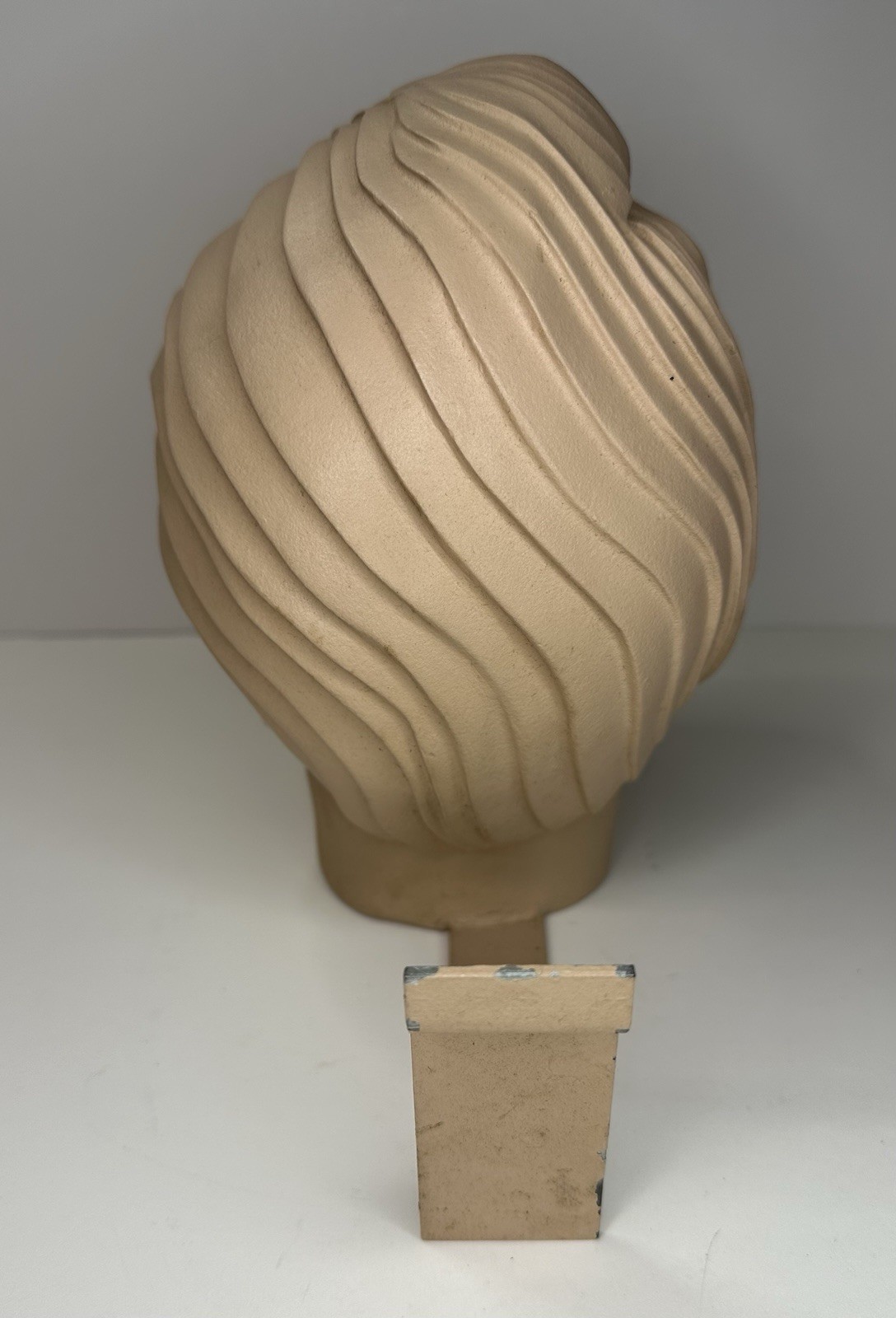 Mannequin Head Male Hard Plastic Metal Bracket Vintage Store Display