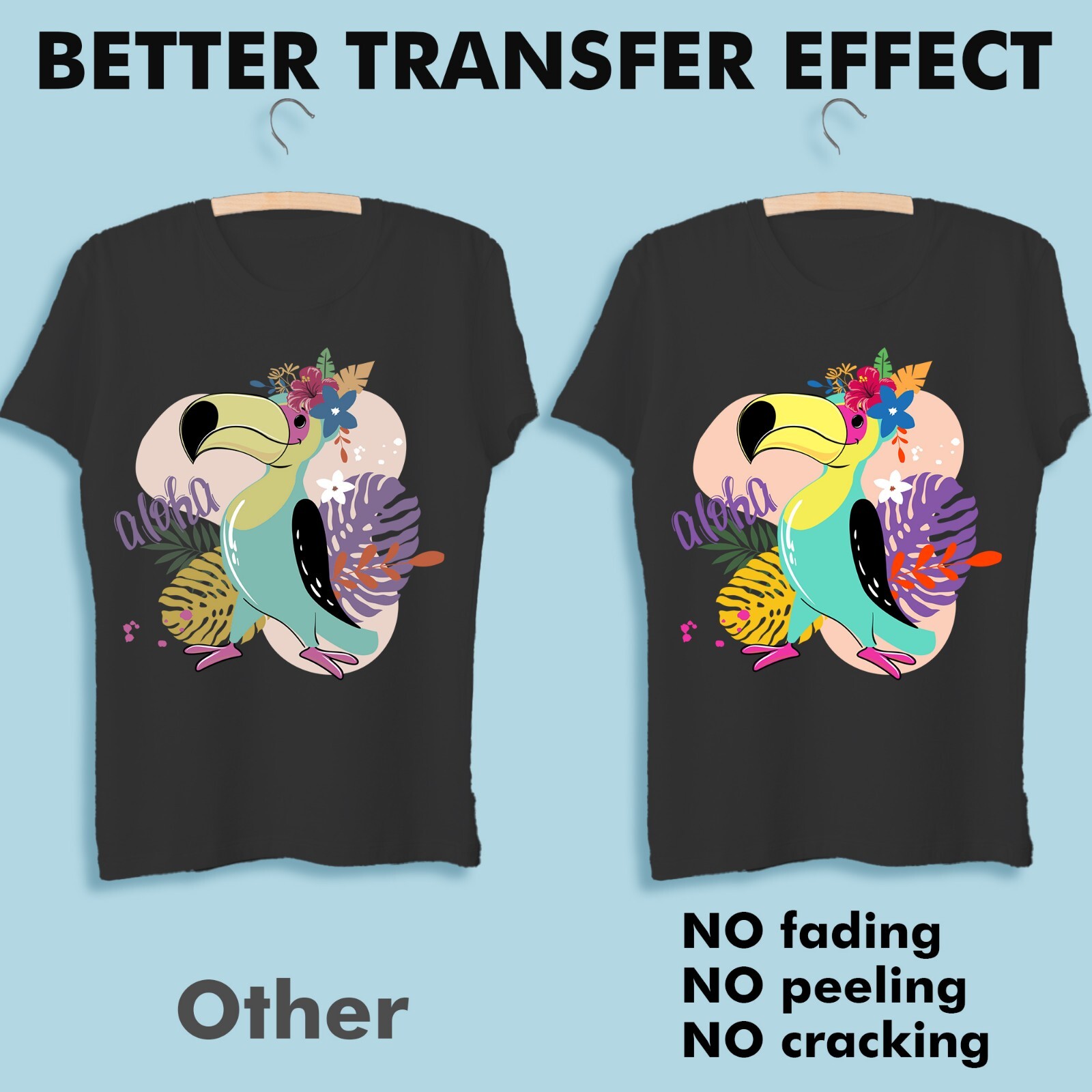 100 Sheets A-SUB Inkjet Printable Iron-On Heat Transfer Paper Dark Light T-shirt