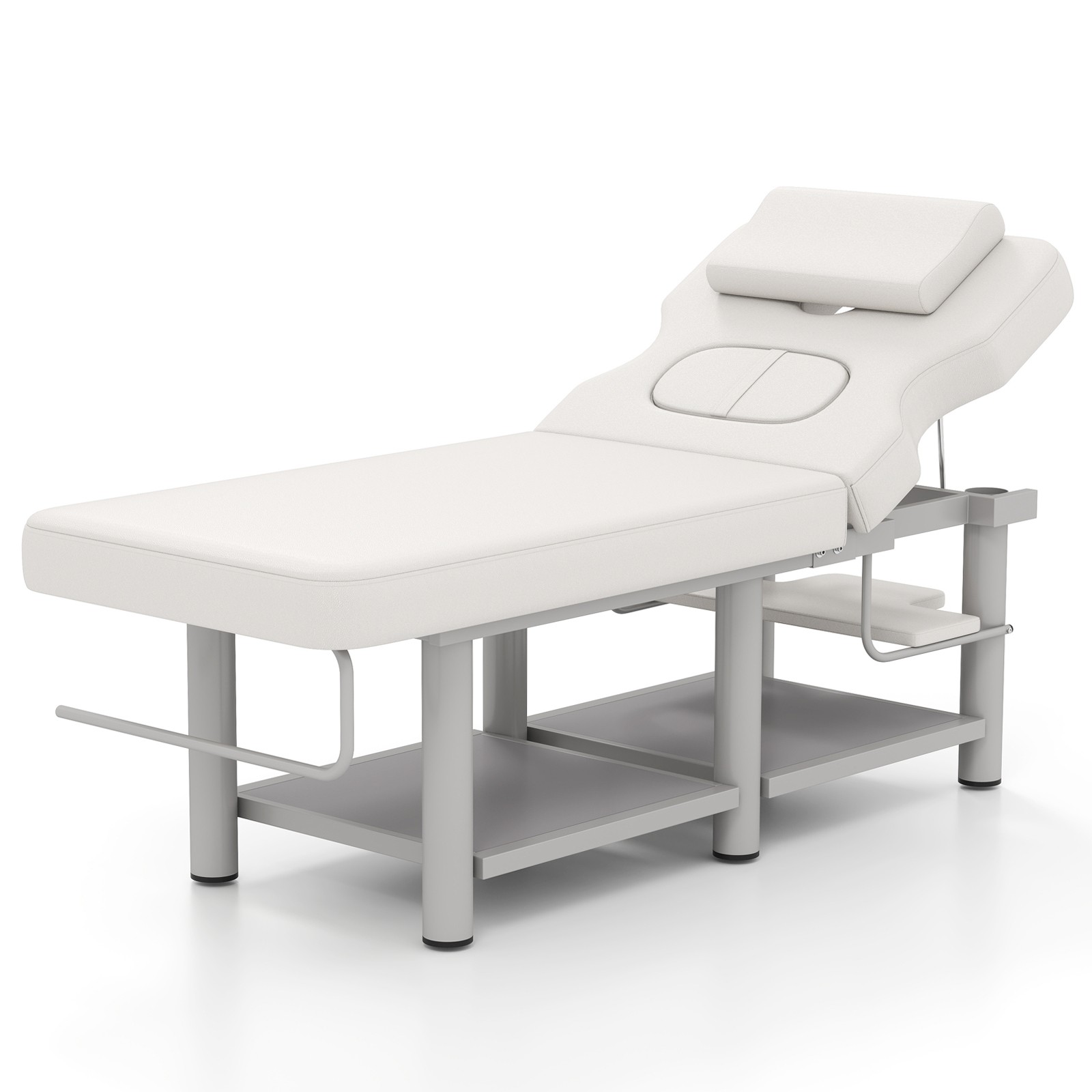 Pro Massage Treatment Table Facial Bed Adjust Backrest Open-Chest Salon Beauty