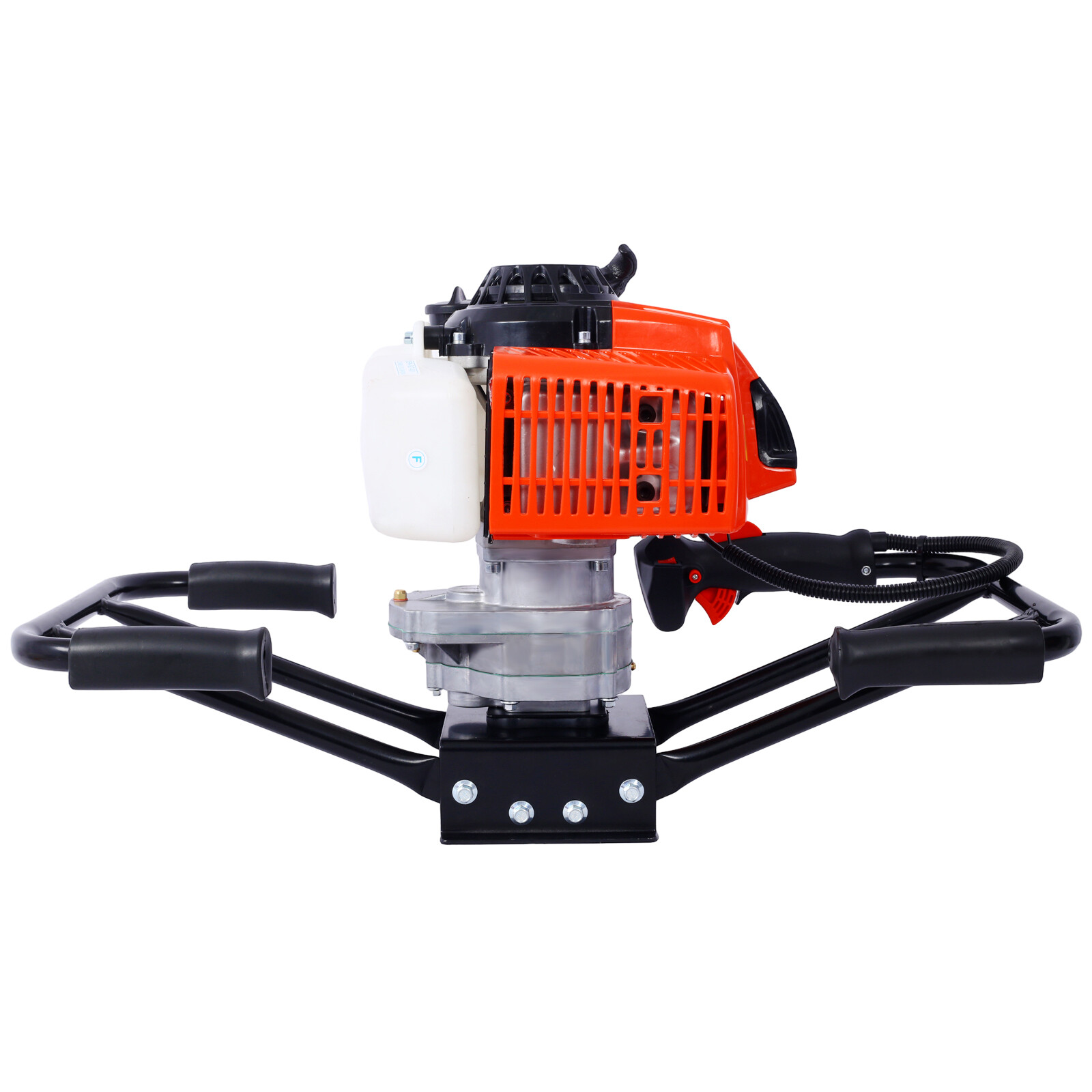 63cc Gas Powered Auger Post Hole Digger 2 Person Handle w/ 6" 10" Drill Bits