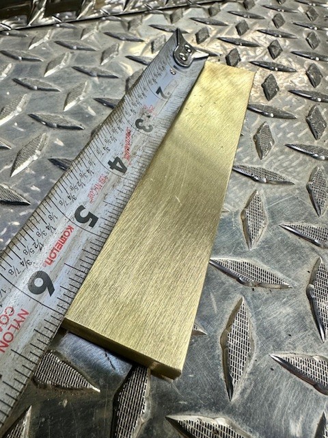 BRASS FLAT BAR 2"x3/8 thick C360 6" long Solid Plate Mill Stock bar #1.5