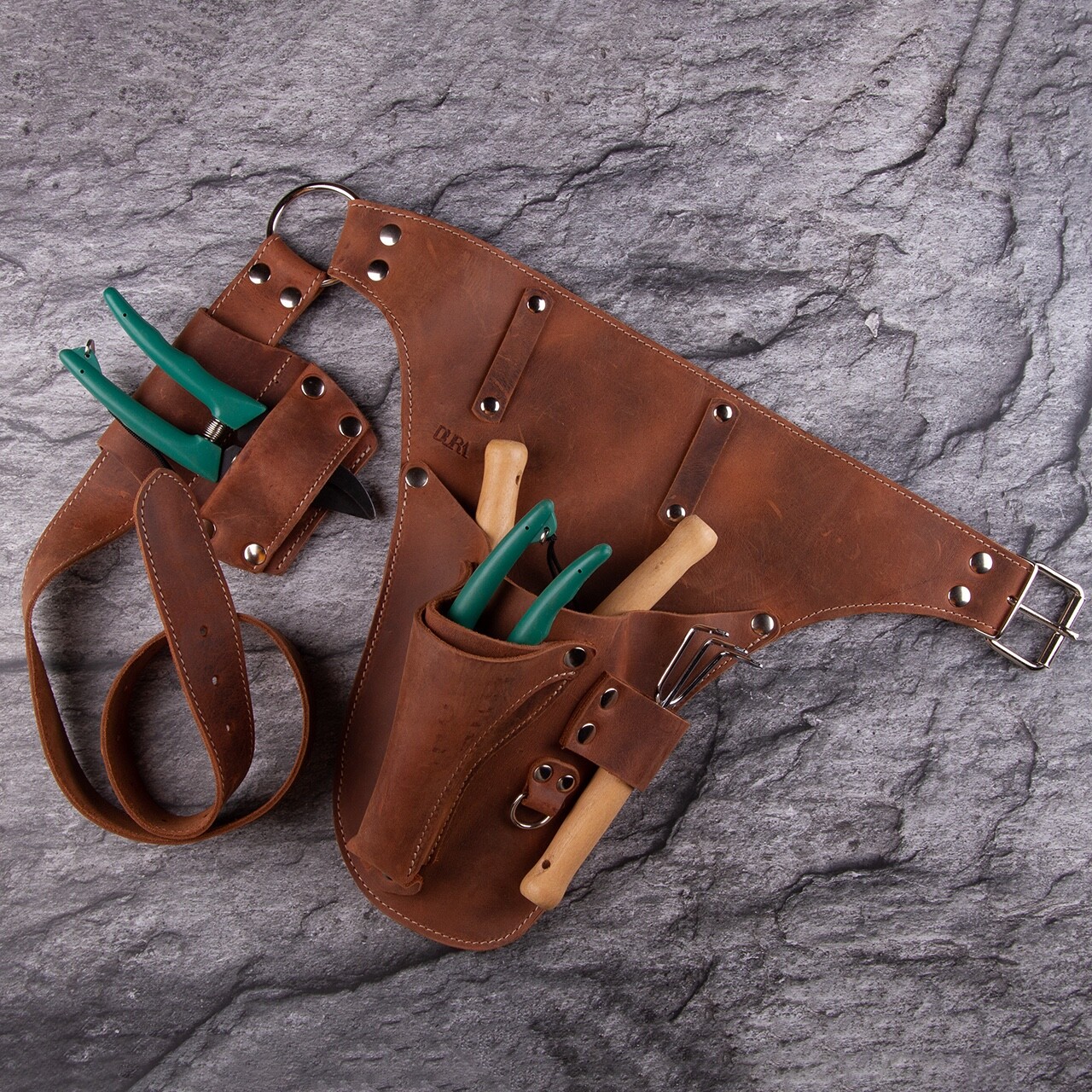 Leather garden Tool Belt. Personalized florist Tool Belt Leather, Gardening Belt