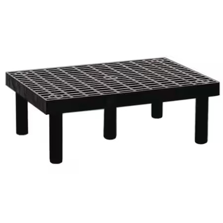 Structural Plastics D3624 Dunnage Rack, 500 Lb Load Capacity, Hdpe, 12 In H X