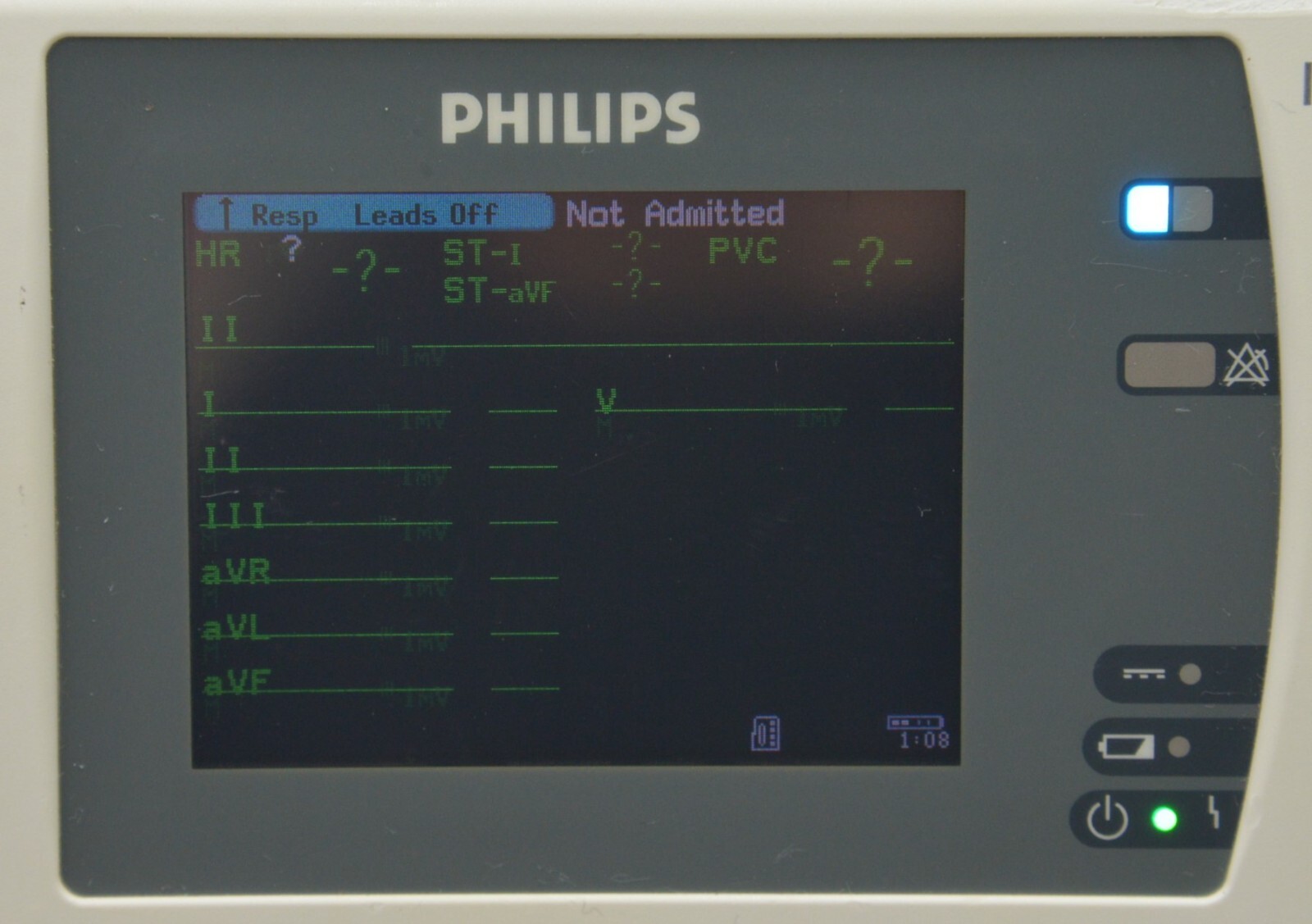 Phillips IntelliVue X2 M3002A W/ Masimo, NiBP, 12-Lead, & Temp