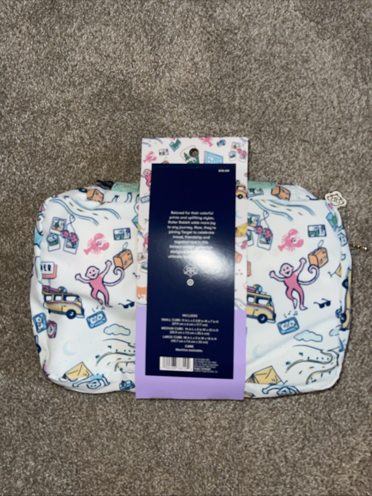 Roller Rabbit x Target - 3pc Packing Cube Set White/Teal - NWT