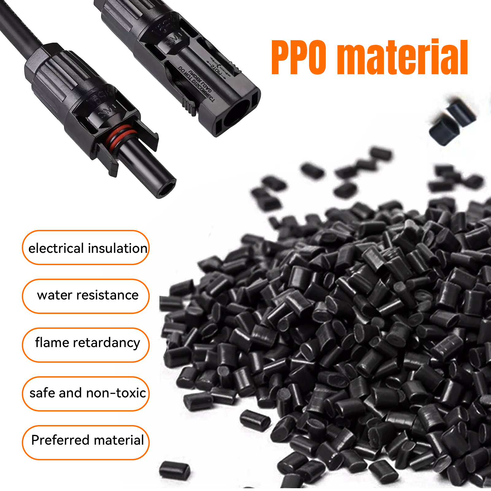 10 AWG Solar Panel Extension PV Cable Wire Solar Connectors Pair Black Red 6mm²