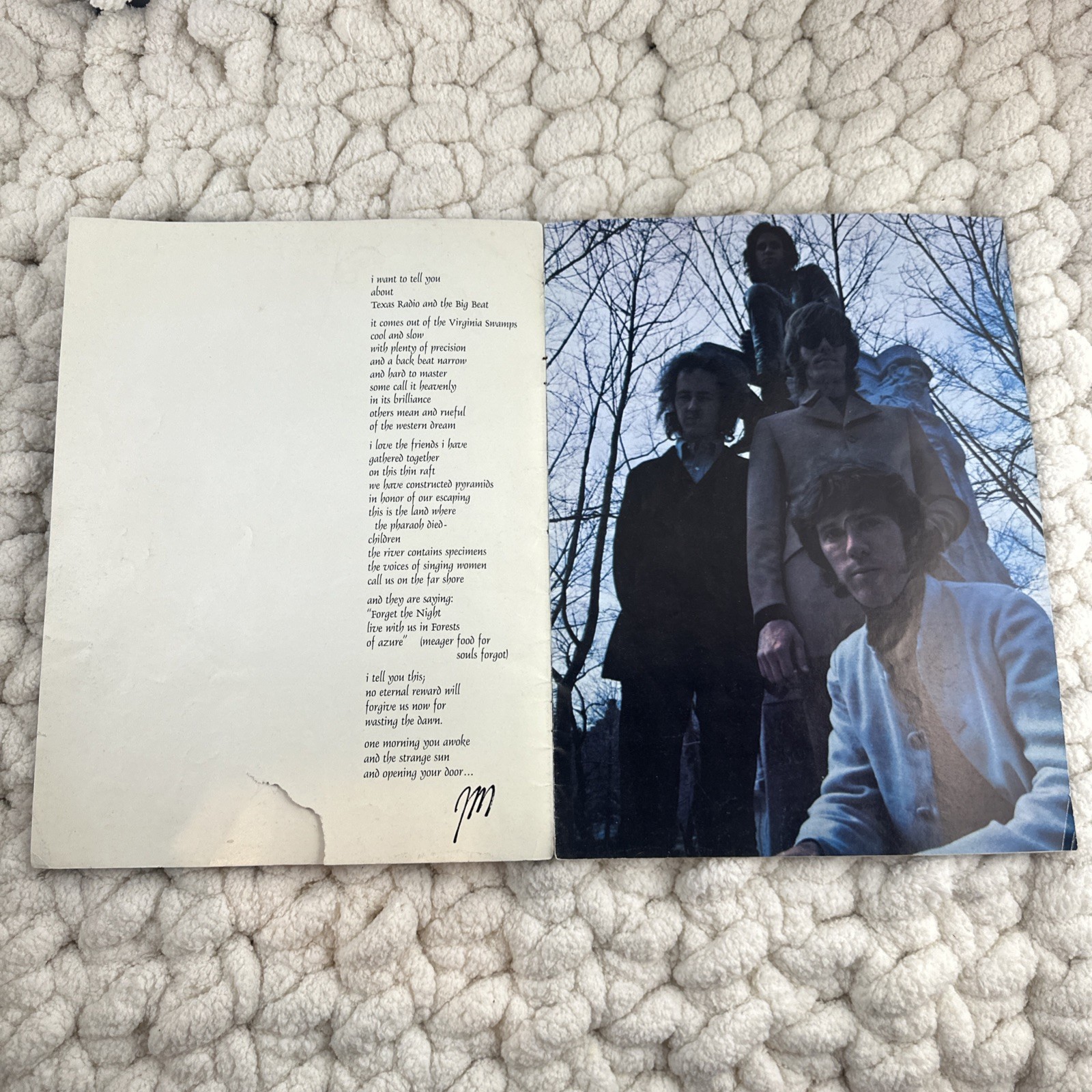 THE DOORS WAITING FOR THE SUN Jim Morrison 1968 TOUR Program Original 1968 As Is