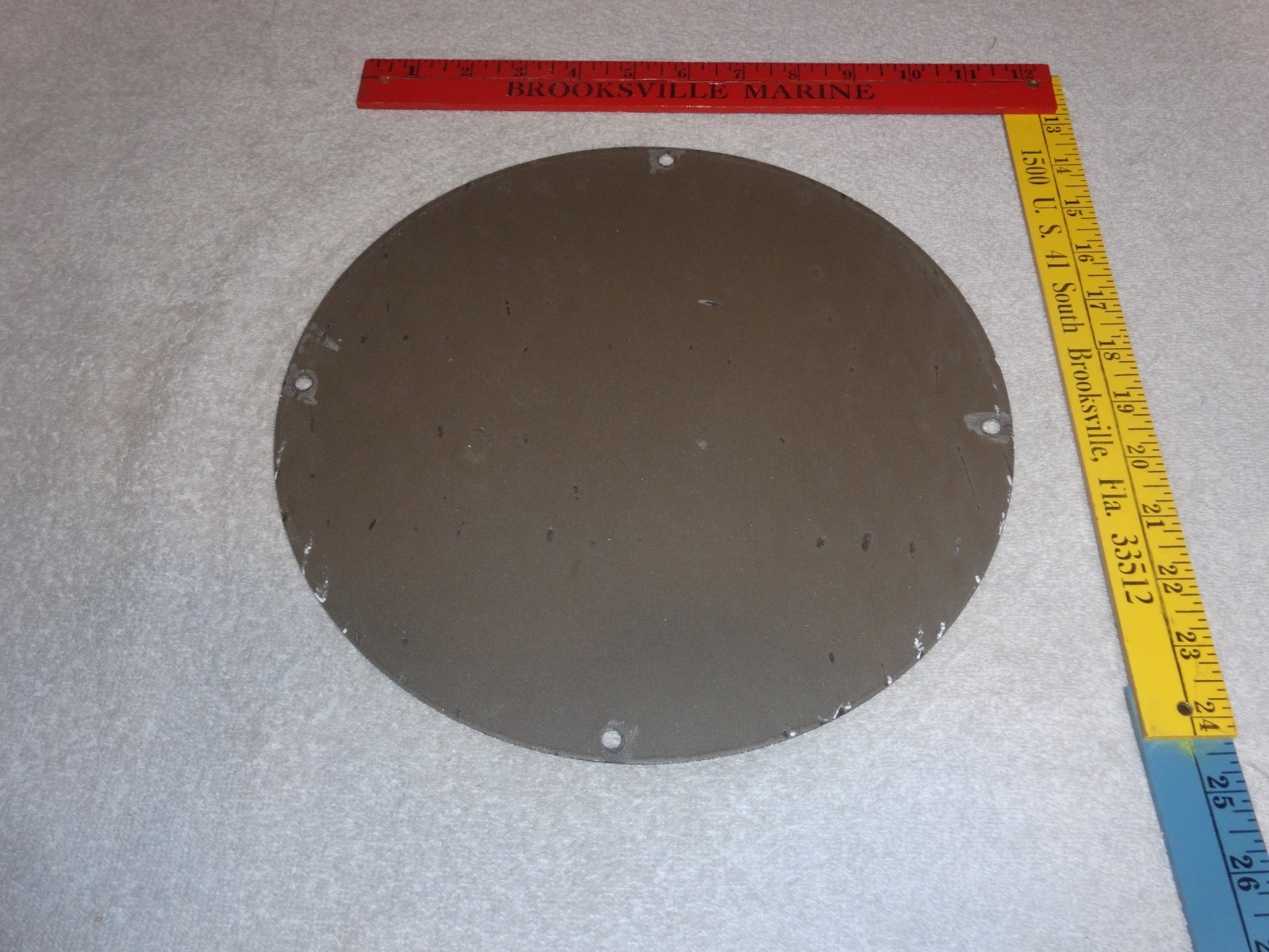 VINTAGE HARLEY DAVIDSON MOTORCYCLE 11 1/4" PORCELAIN METAL GASOLINE OIL HOG SIGN