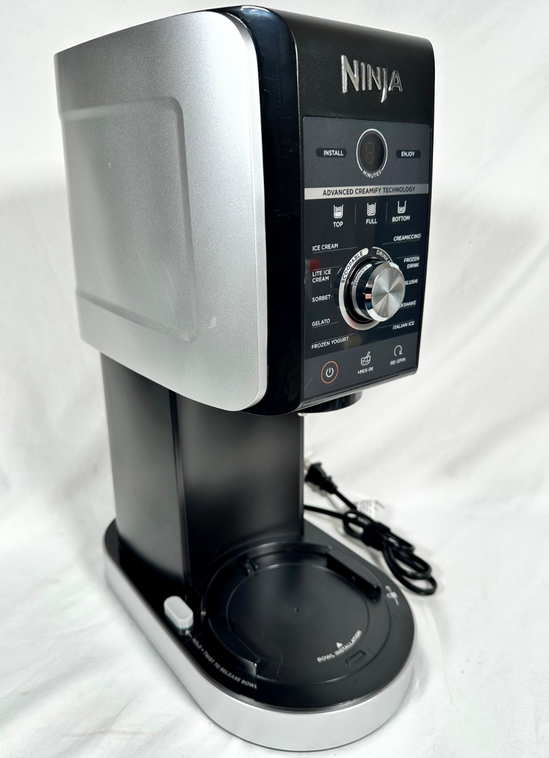 Ninja CREAMi Deluxe 11-in-1 NC501 Ice Cream Maker - BODY ONLY - Works USED ONCE!