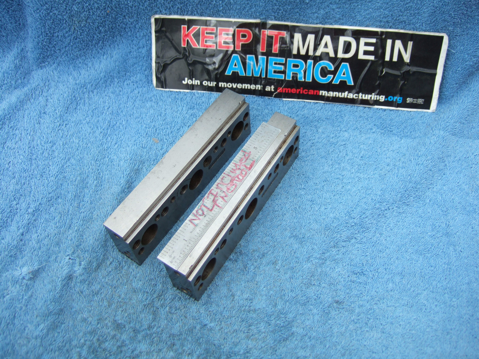 PARALLELS STEP (2) BLOCKS TAPPED MACHINIST TOOLMAKER PRECISE SURFACE GRIND MILL