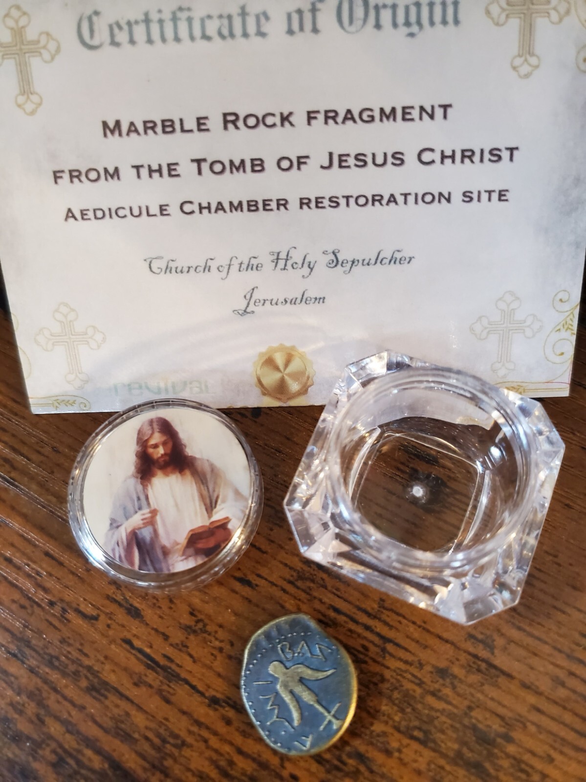 Tomb of Jesus Reliquary with Stone from Tomb of Jesus from Holy Sepulchre
