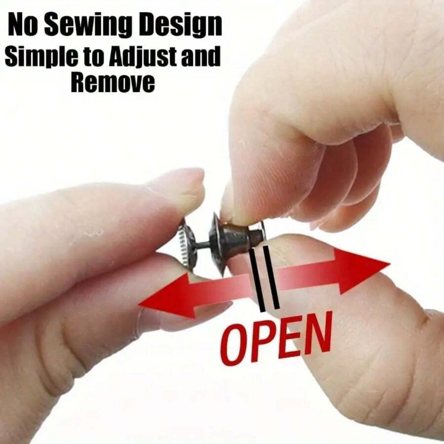 Pant Waist Tightener Buttons Clip Womens Loose Jeans Brooch Pins Cincher Clip