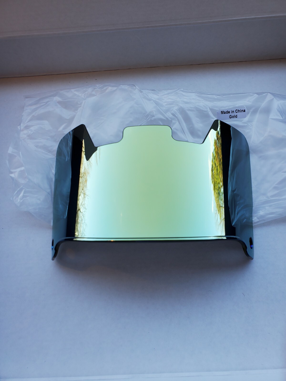 GOLD Full Size Football Helmet Visor, Eye Shield With Quick Clips