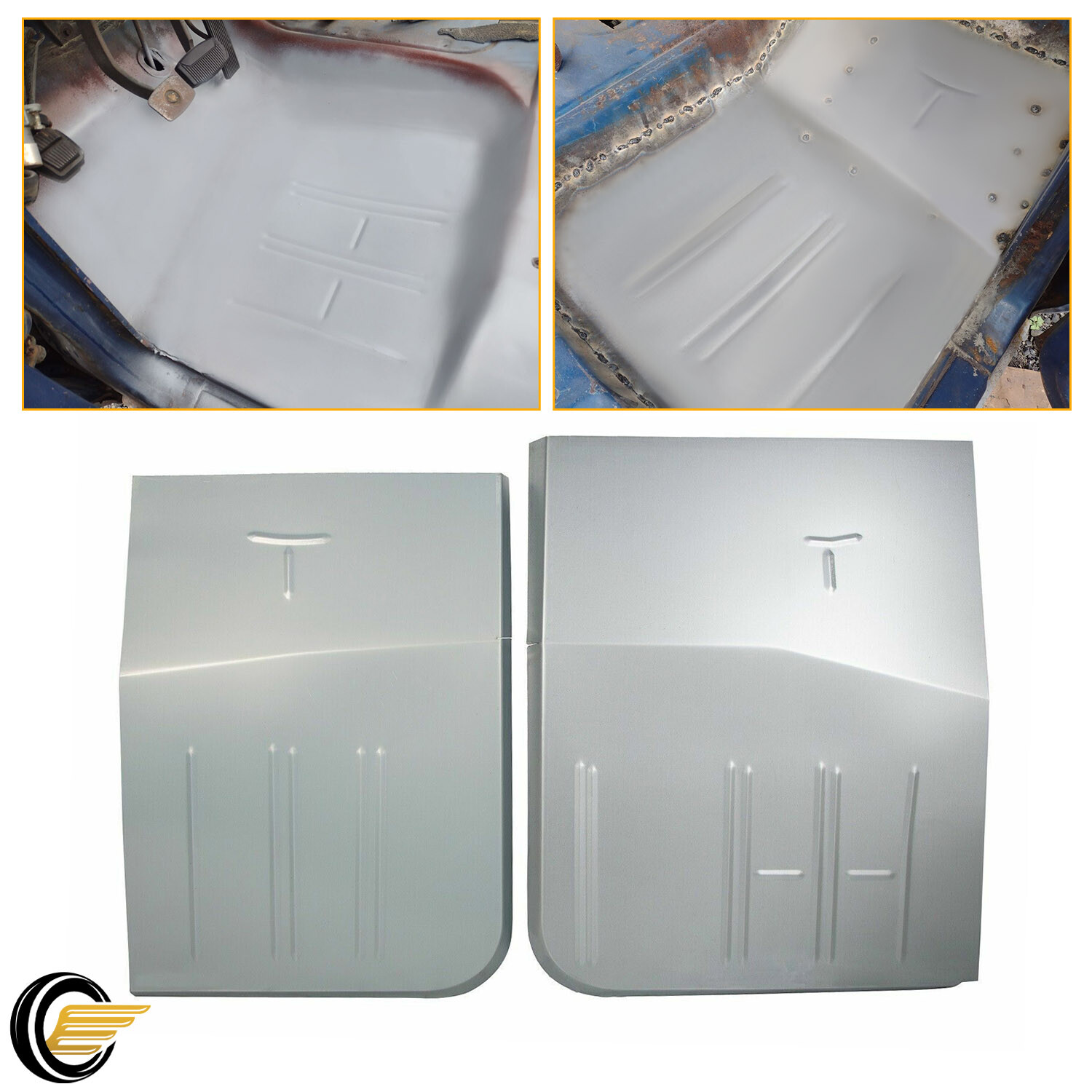 Pair Steel Front Floor Pan Fits Ford F100 F150 F250 F350 & Bronco 1967-1979