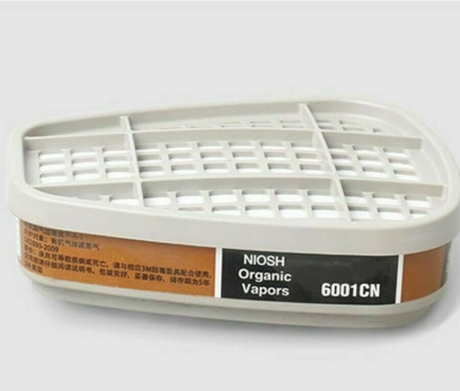 4PC 6001CN Organic Vapor Respirator Filter Cartridge For 6200 6800 7502 Gas Mask
