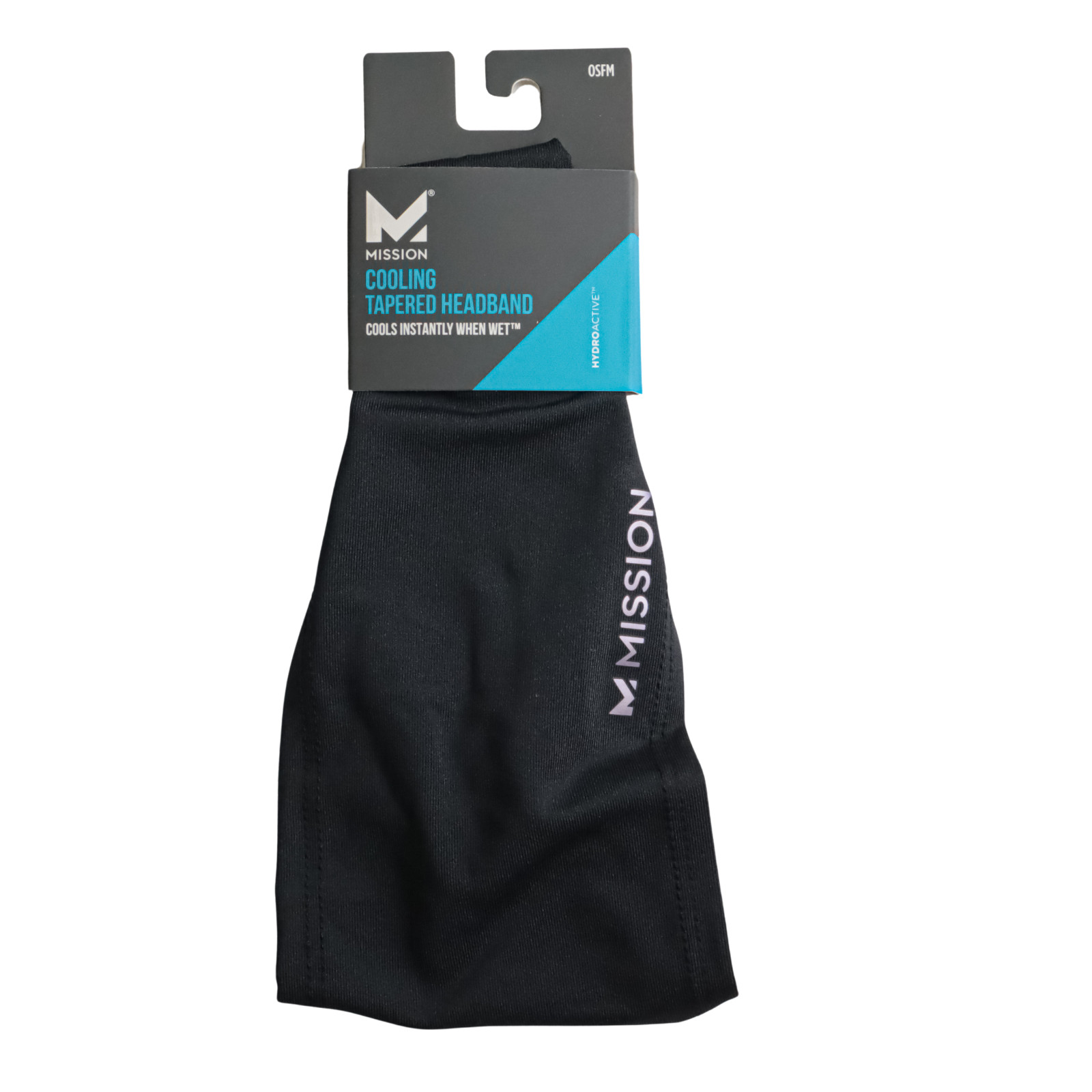 MISSION Activewear Cooling Tapered Headband 3-Pack – Black – One Size Fits Most