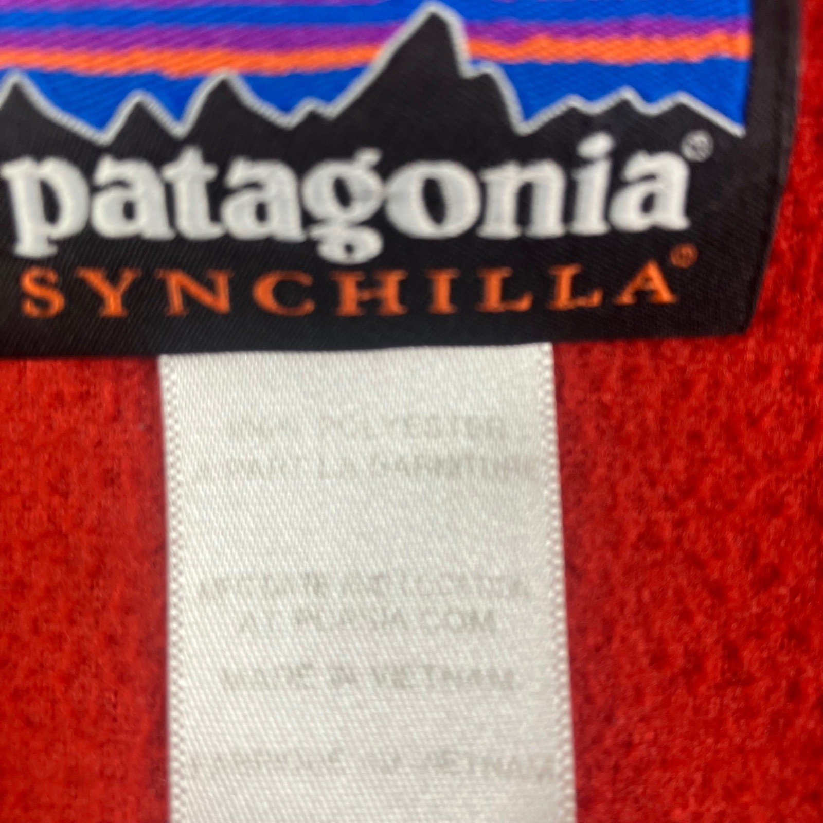 Patagonia Synchilla 1/4 Zip Fleece Pullover Burnt Orange Red Men's Large