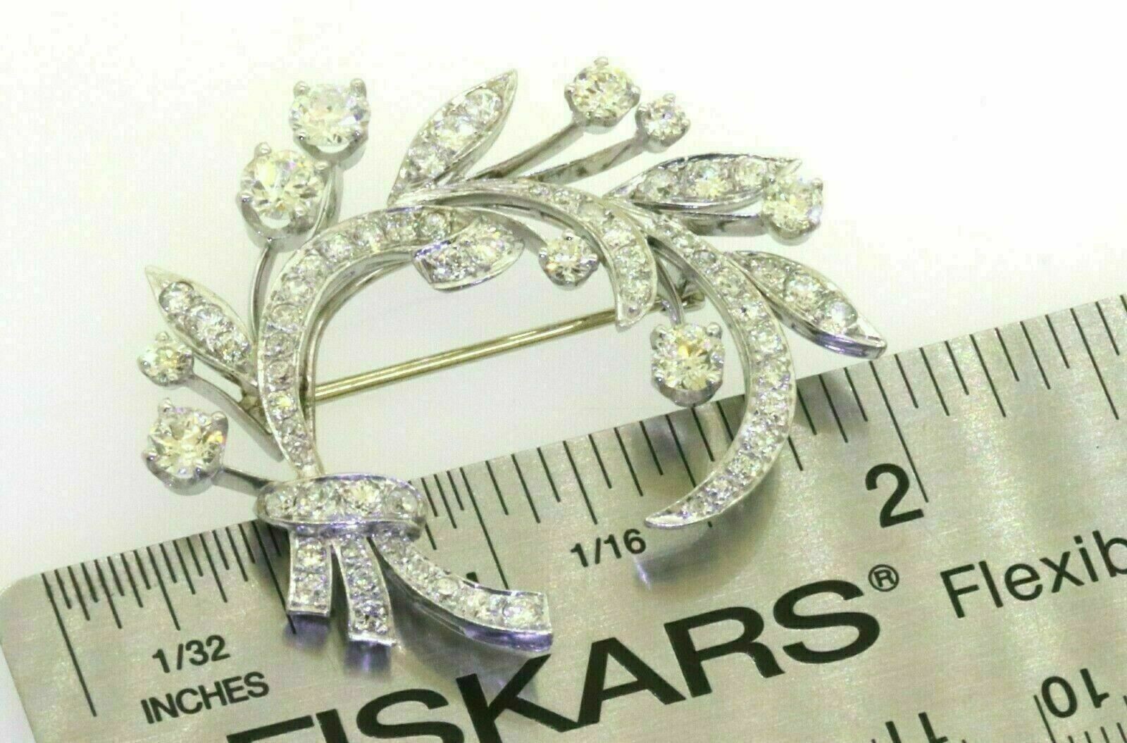 3.00 Ct Round Lab-Created Diamond Pretty Unisex Brooch Pin 14K White Gold Plated