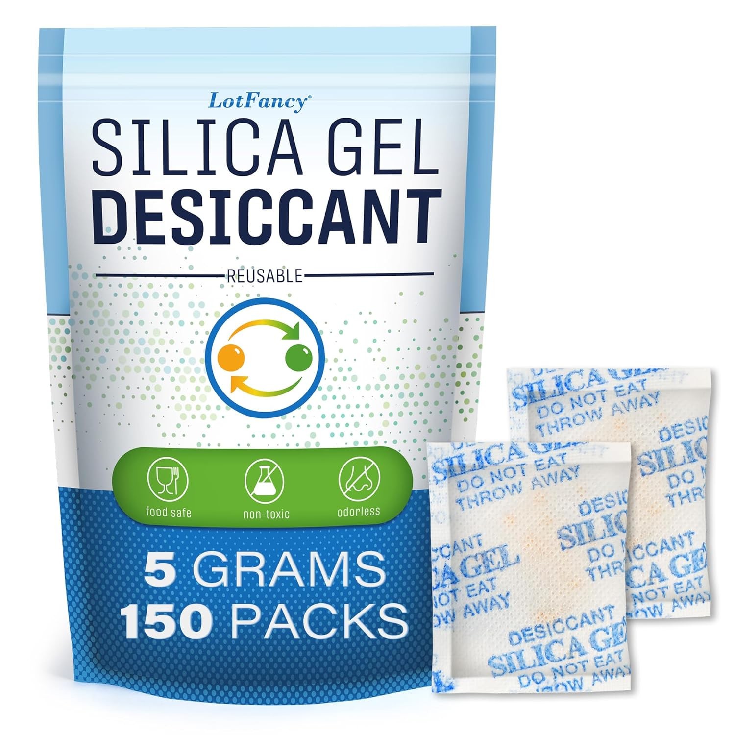 150 Packets 5g Gram Silica Gel Desiccant Safe Moisture Absorber Drying Bags