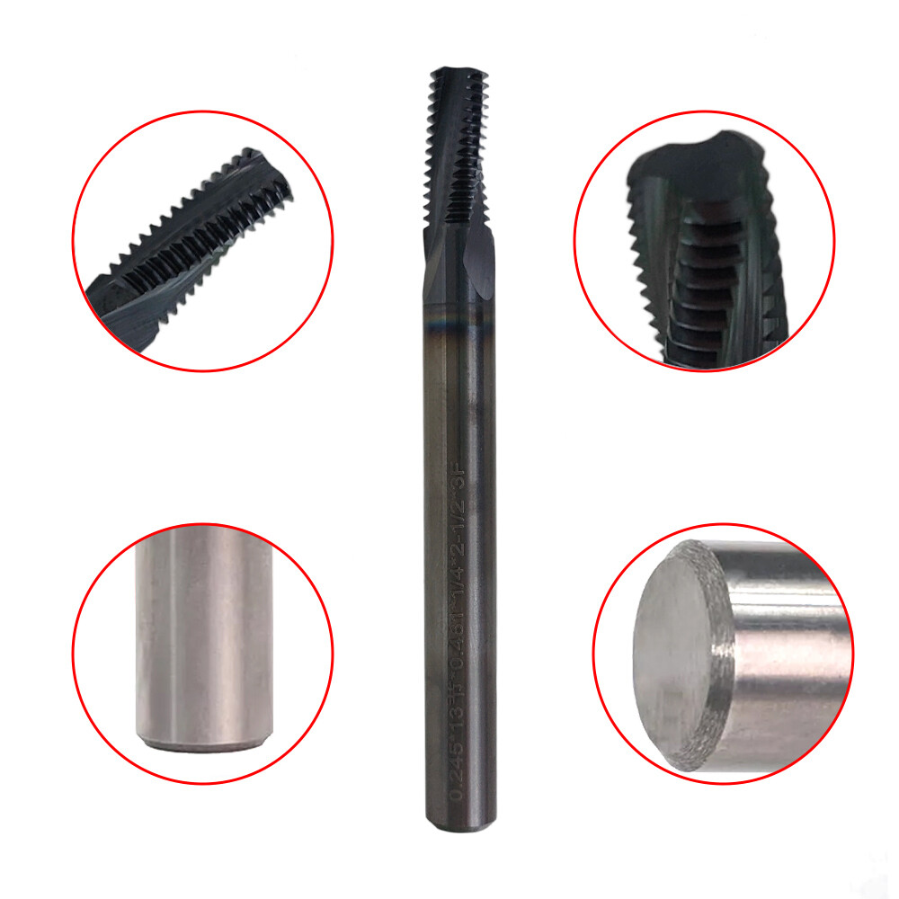 1/16"-27 NPT CARBIDE THREAD MILL - TiALN COATED NEW