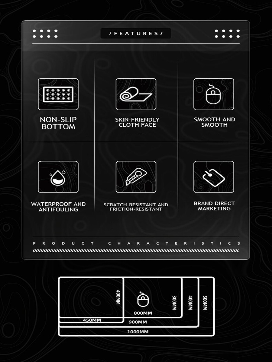 Extended Gaming Mouse Pad Large Size 31.5'' x 11.8'' Computer Keyboard Mat