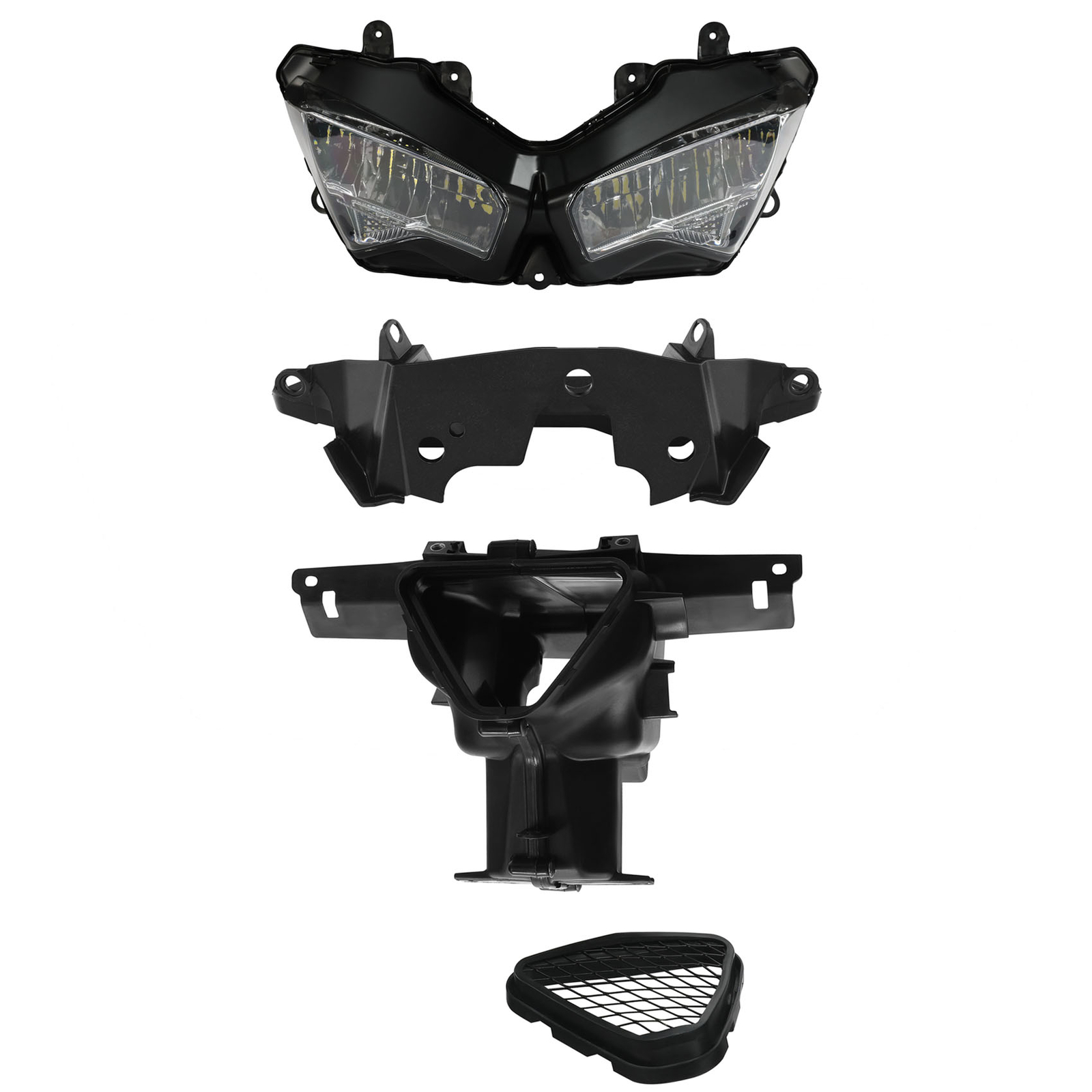 Front Headlight Ram Air Duct Fairing Bracket Fit For Kawasaki Ninja ZX6R 19-2023