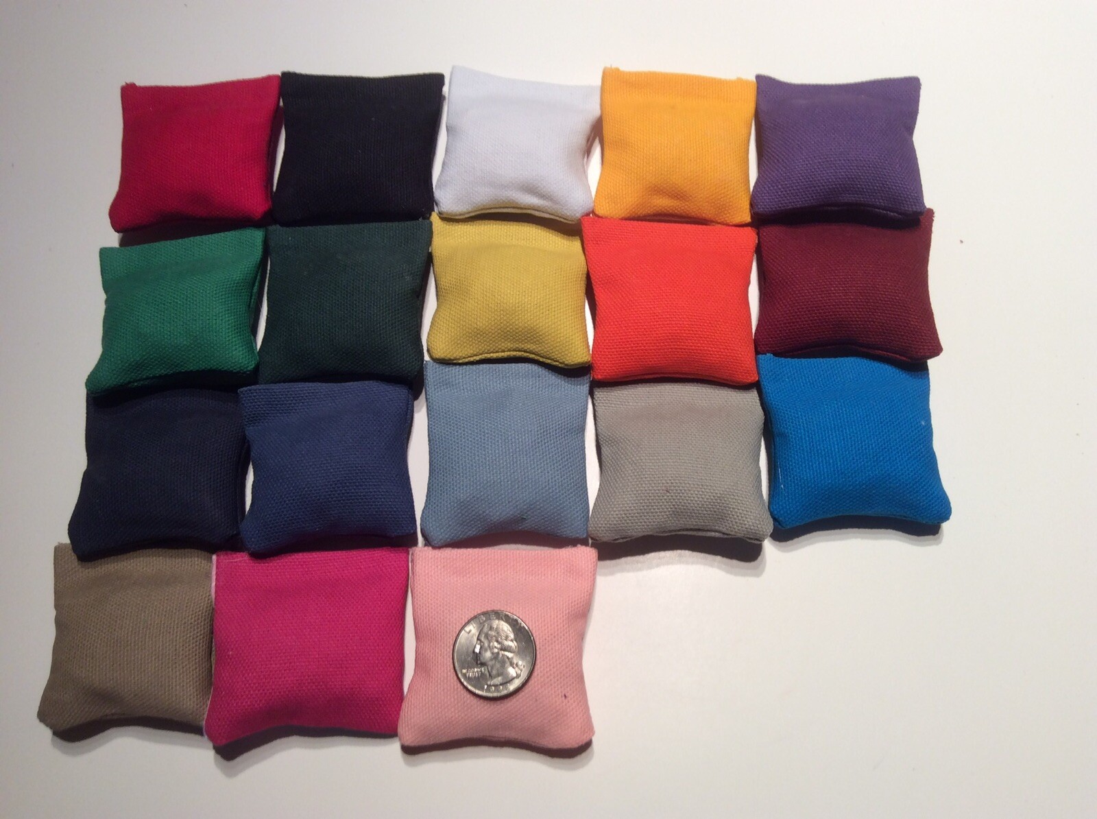 8 ( 2 Sets Of 4) Choose Your Own Color Mini cornhole, bean bags, 2" X 2"