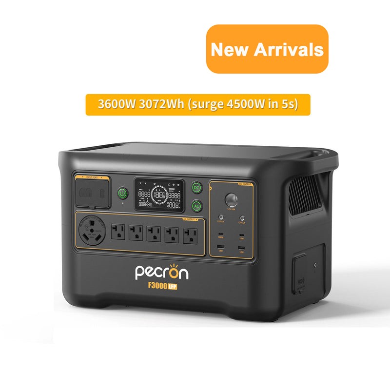 pecron F3000LFP Portable Power Station 3072Wh 3600W Solar Generator Home Backup