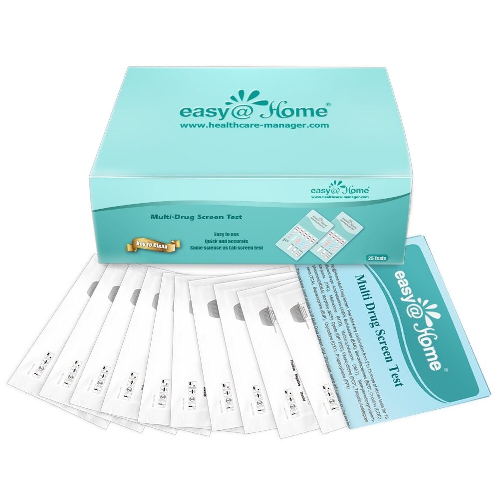 Easy@Home 10 Panel Instant Dip Drug Testing Kits-#EDOAP-3104 -100 (25x4) Pack
