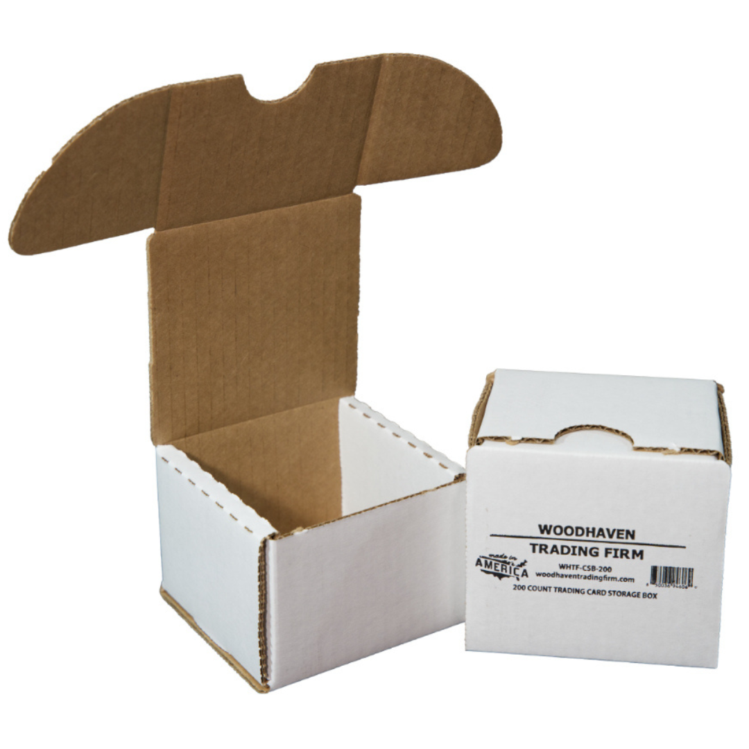 50-Pack • 200-count Trading/Gaming Card Storage Box • Woodhaven Trading Firm