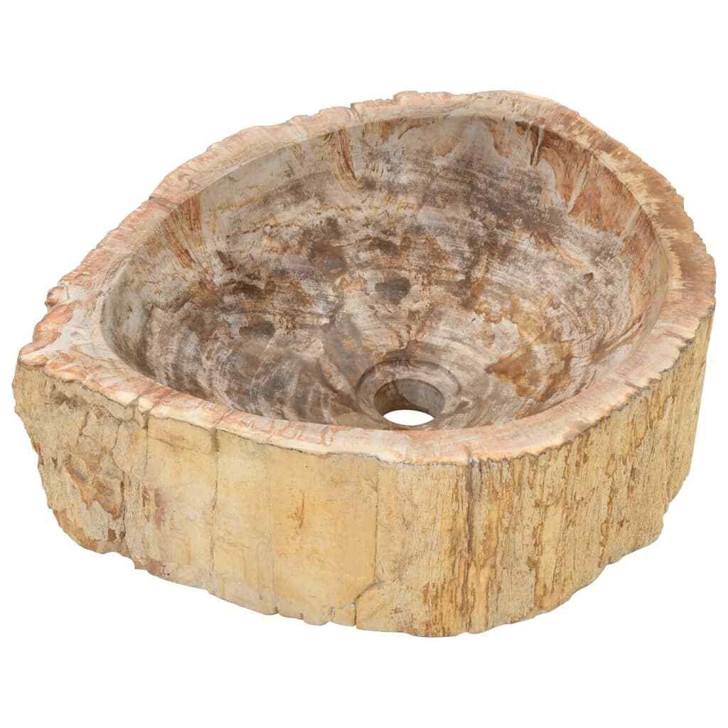 Sink 17.7"x13.8"x5.9" Fossil Stone Cream Bathroom Natural Stone Basin vidaXL