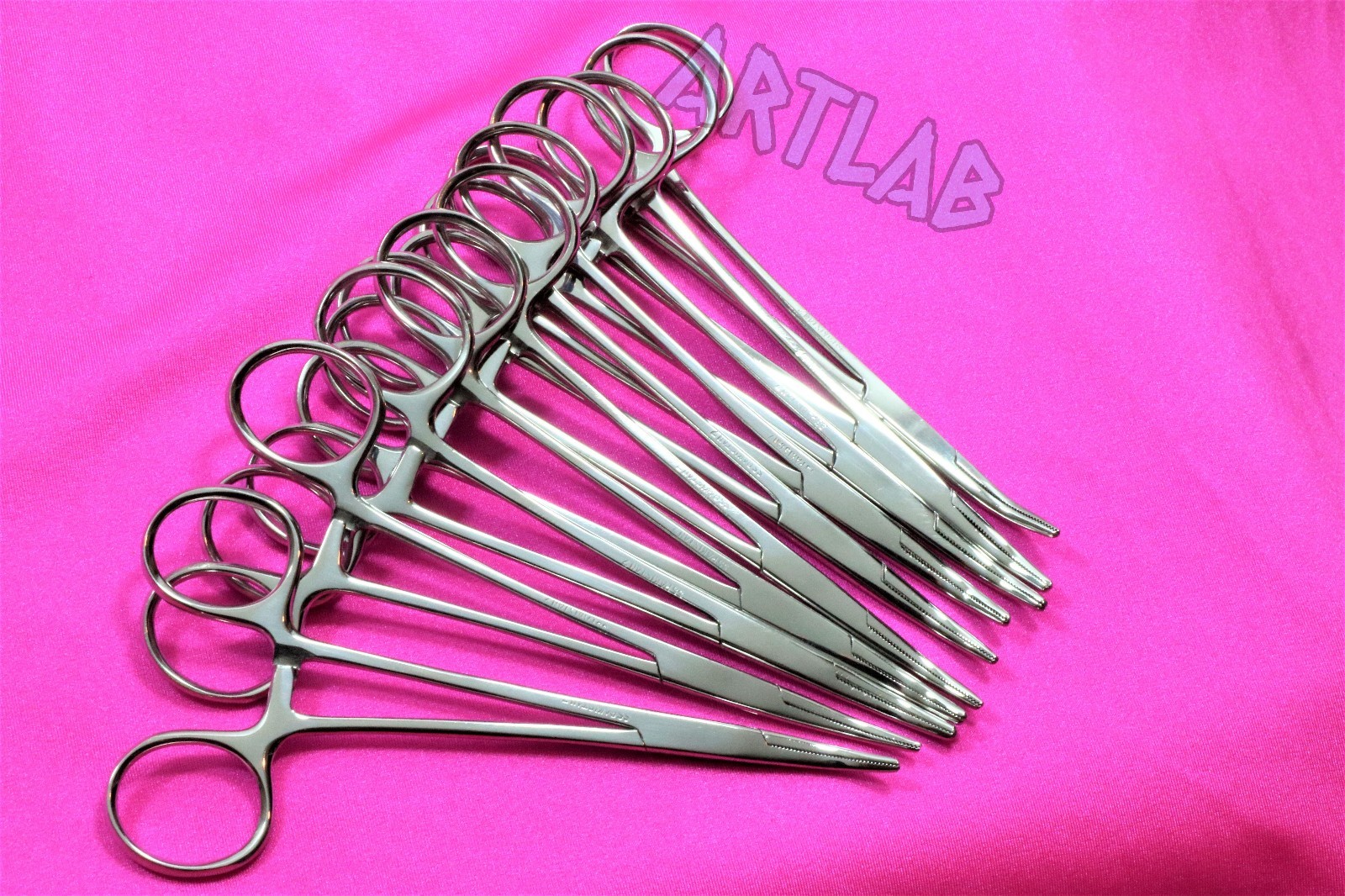 10 PC MOSQUITO HEMOSTAT FORCEPS 5" CURVED STAINLESS STEEL SURGICAL MEDICAL